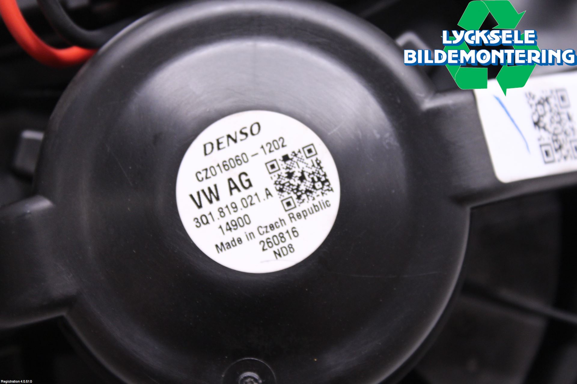 Volkswagen VW PASSAT 15-19 Ac Värmefläkt