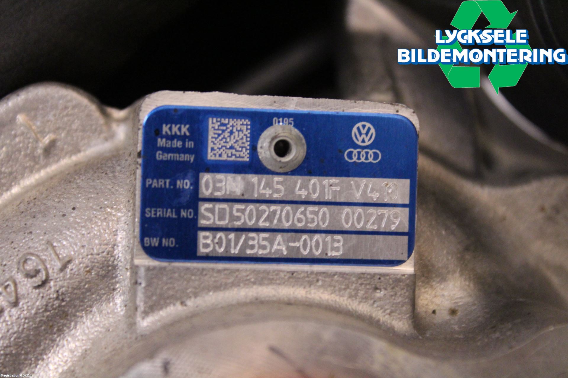 Volkswagen VW PASSAT 15-19 Turboaggregat