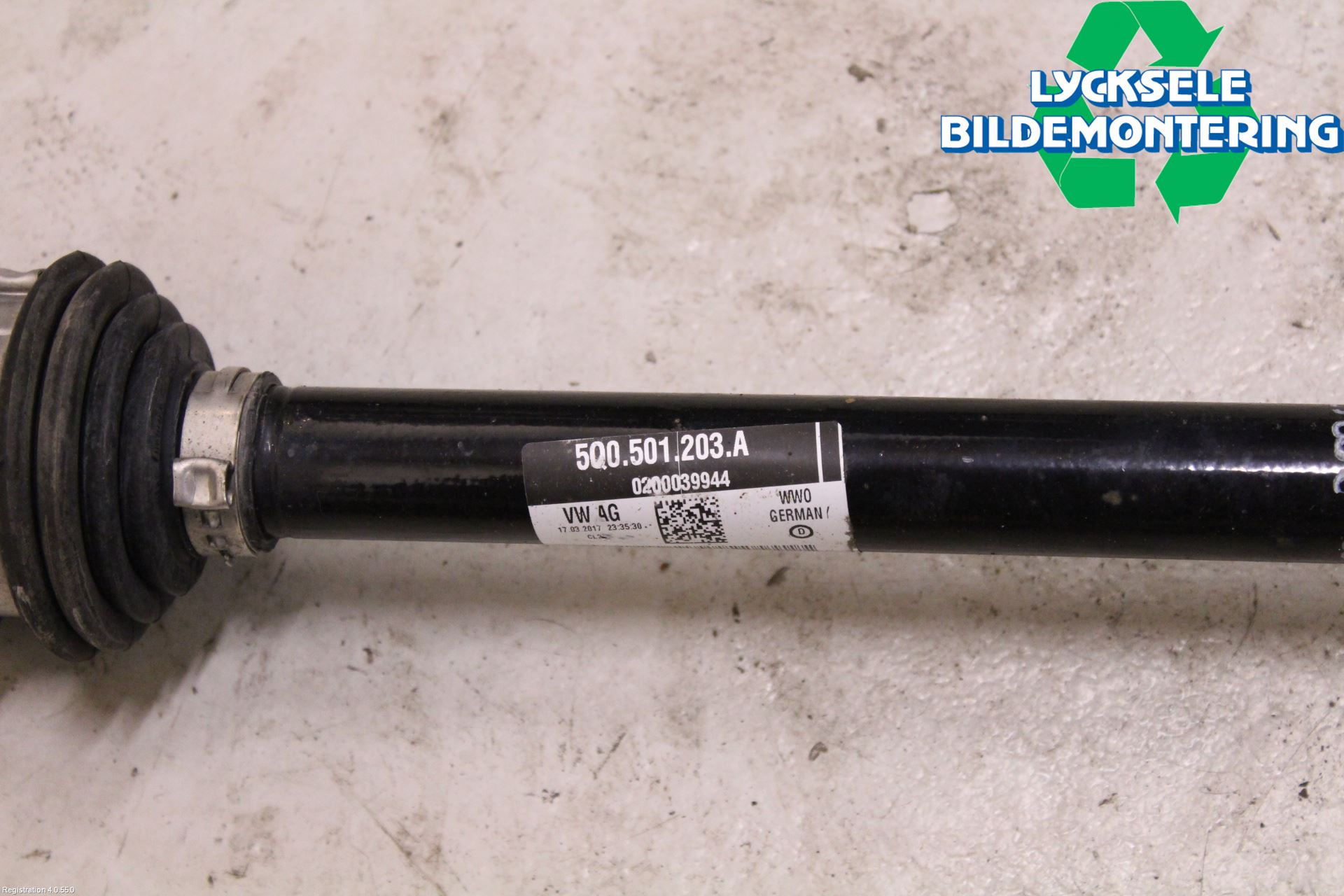 Volkswagen VW GOLF / E-GOLF VII 13-20 Drivaxel Bak Vänster