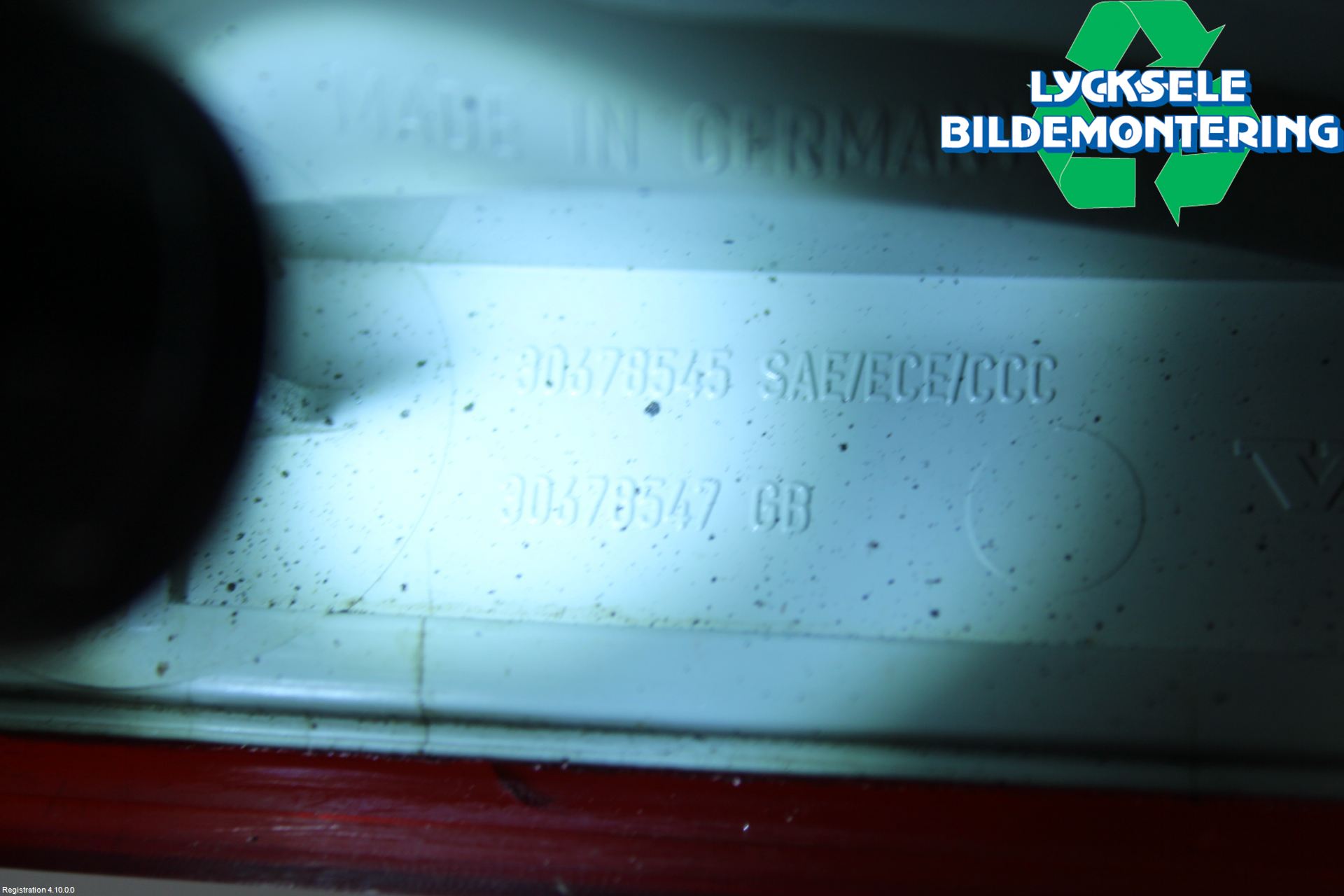 Volvo V70 08-13 Bakljus Lucka Vä