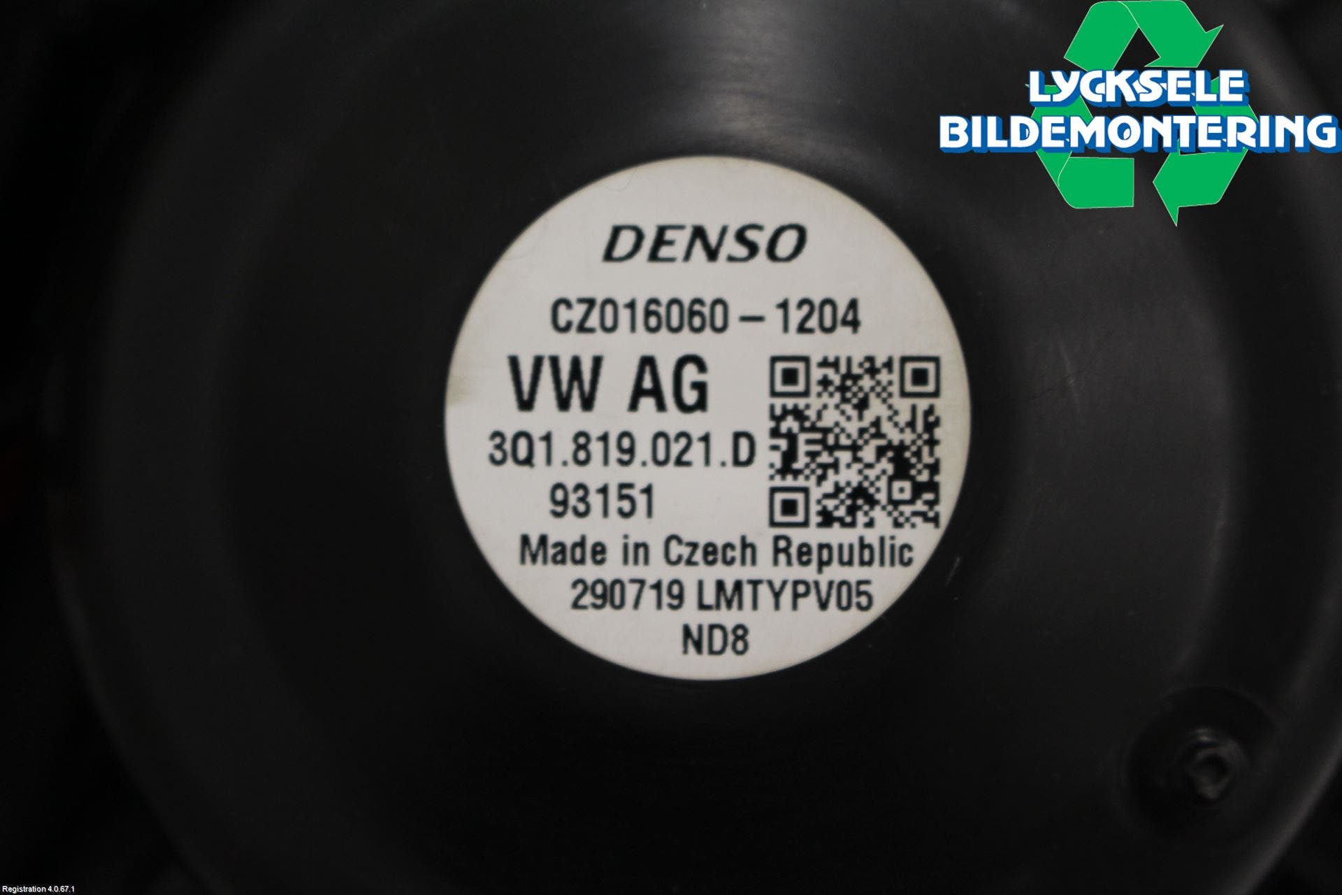 Volkswagen VW ARTEON 17- Ac Värmefläkt