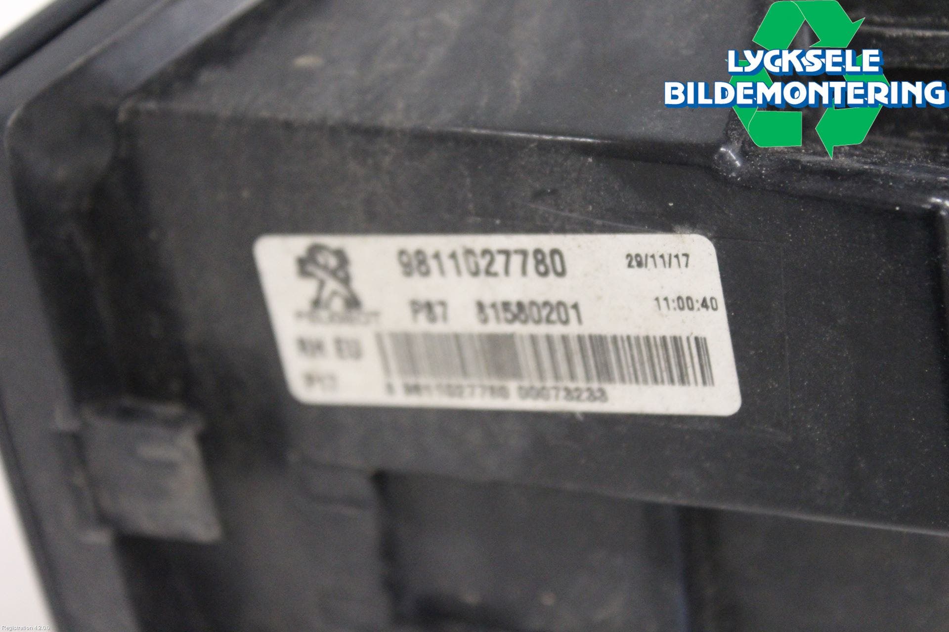 Peugeot 5008 17-24 Bakljus Lucka Hö