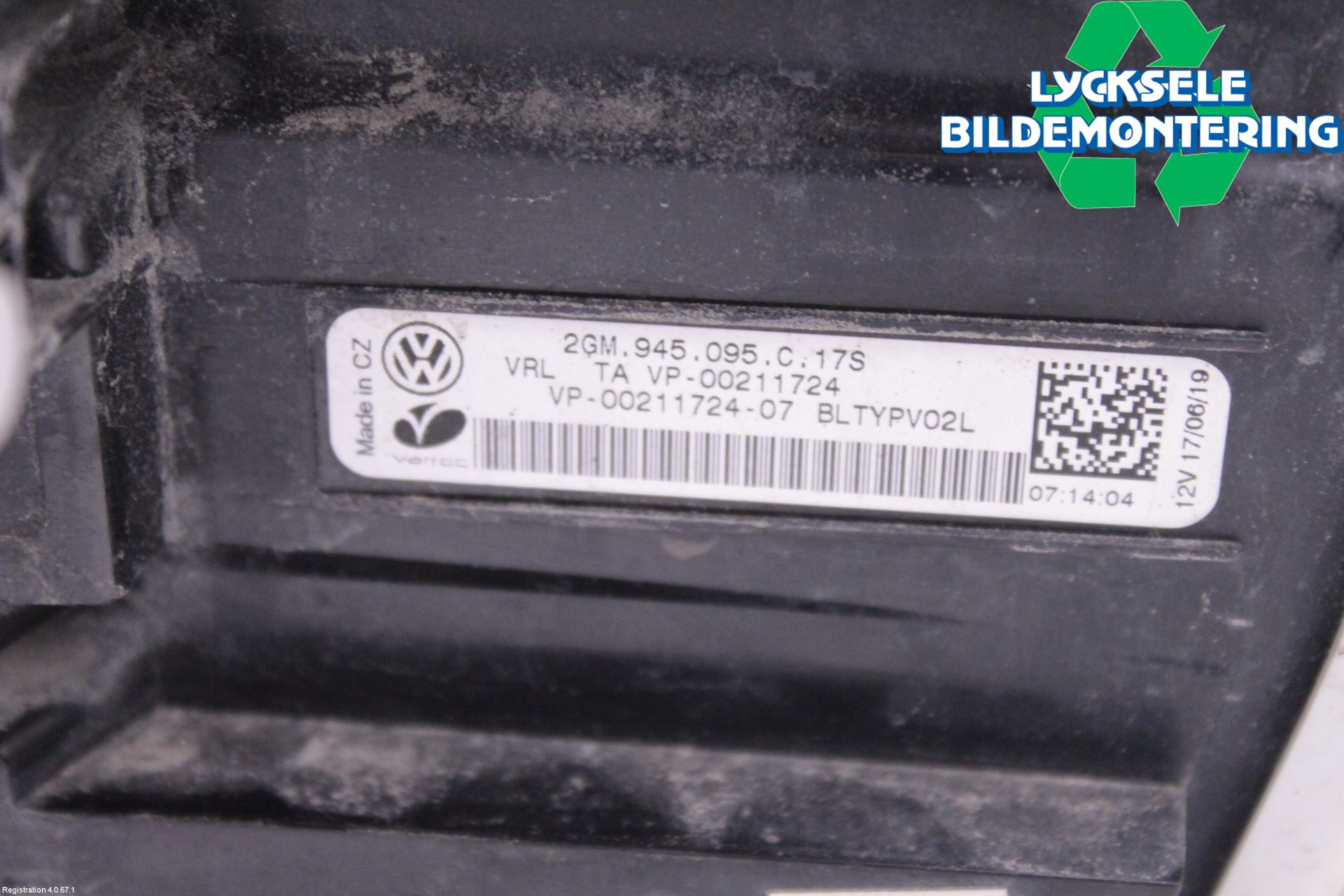 Volkswagen VW T-CROSS 19- Bakljus Vänster