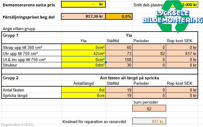 Citroen C4 II 11-18 Stötfångarbeklädnad Bak