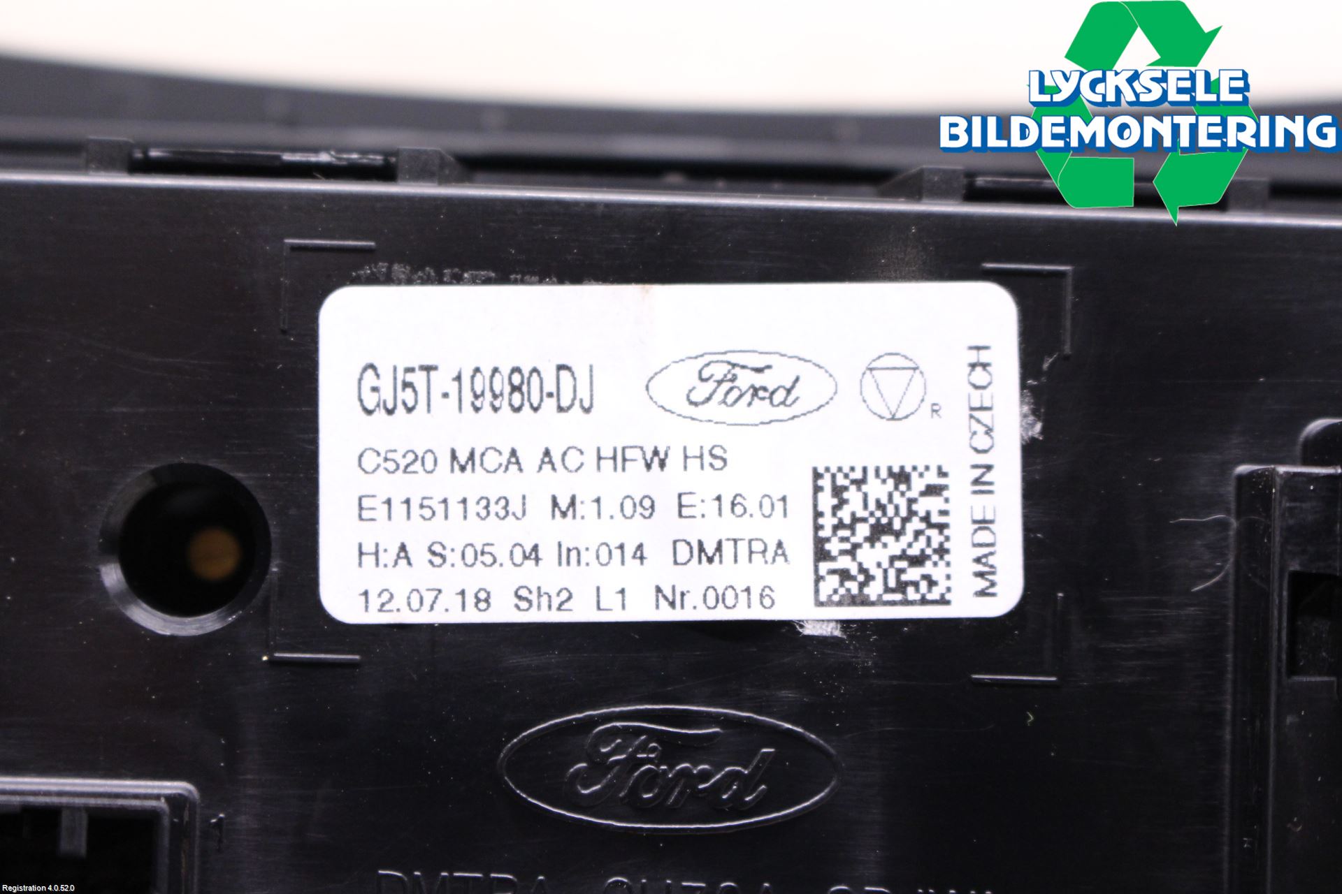 Ford KUGA 17-19 Ac Styrenhet Ac Manöveren