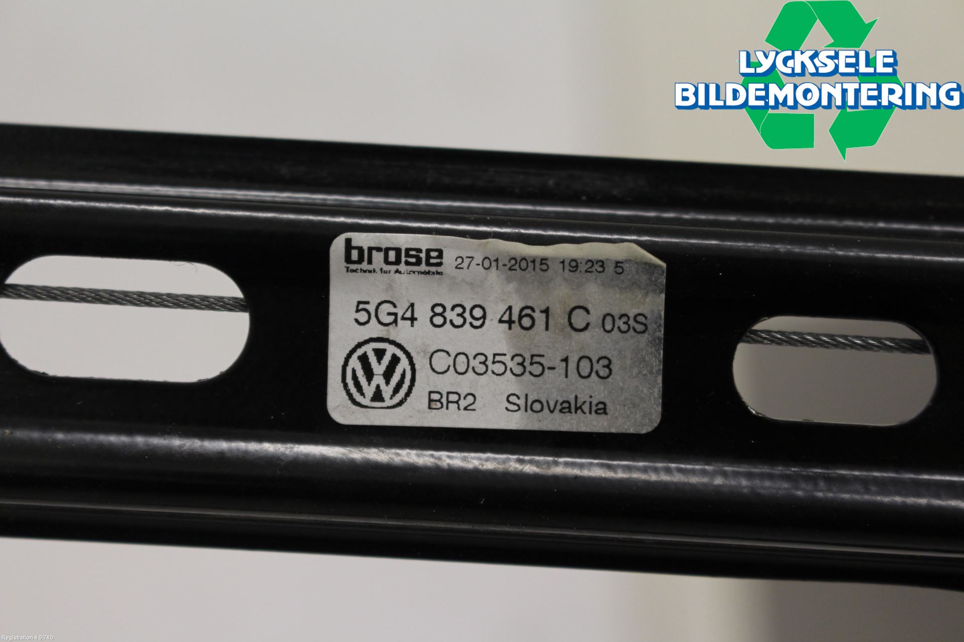 Volkswagen VW GOLF / E-GOLF VII 13-20 Fönsterhissmekanism