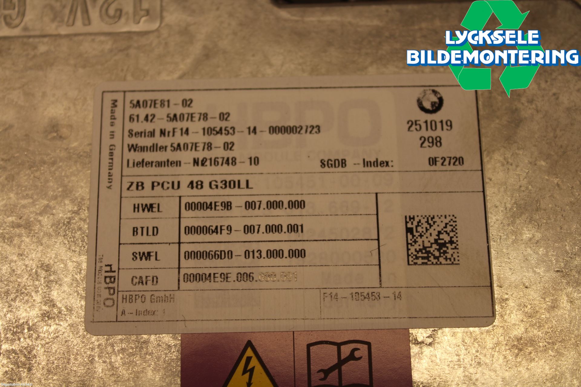 BMW 5 G30/G31/F90 17-23 Styrenhet Inspump Diesel