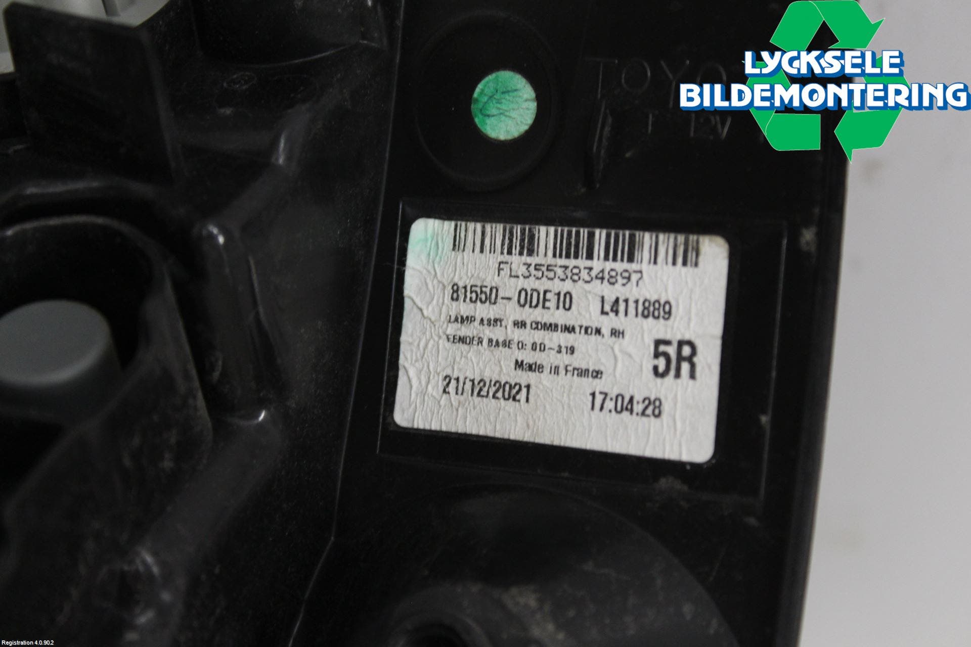 Toyota YARIS CROSS XP21 21- Bakljus Höger