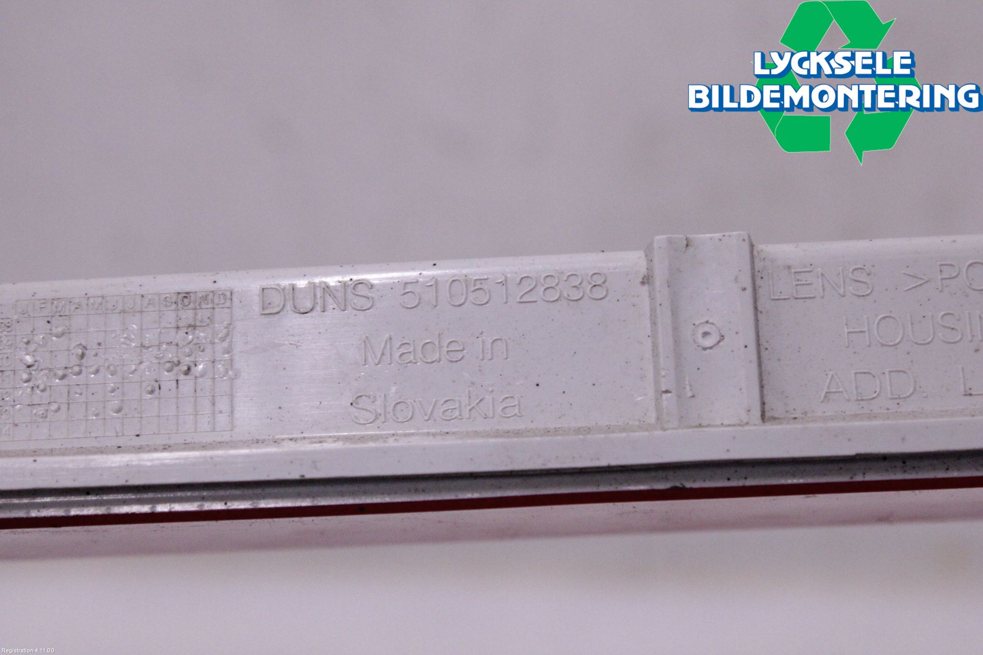 Opel INSIGNIA 09-16 Bromsljus Bakruta