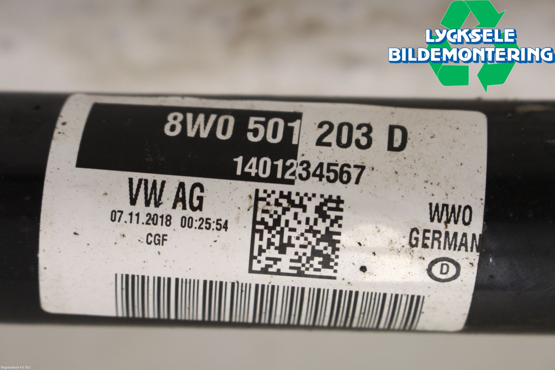 Audi A4/S4 B9 20- Drivaxel Bak Höger