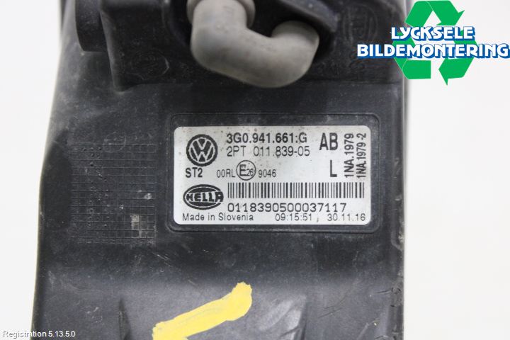 Volkswagen VW PASSAT 15-19 Dimljus-Varselljus Fram