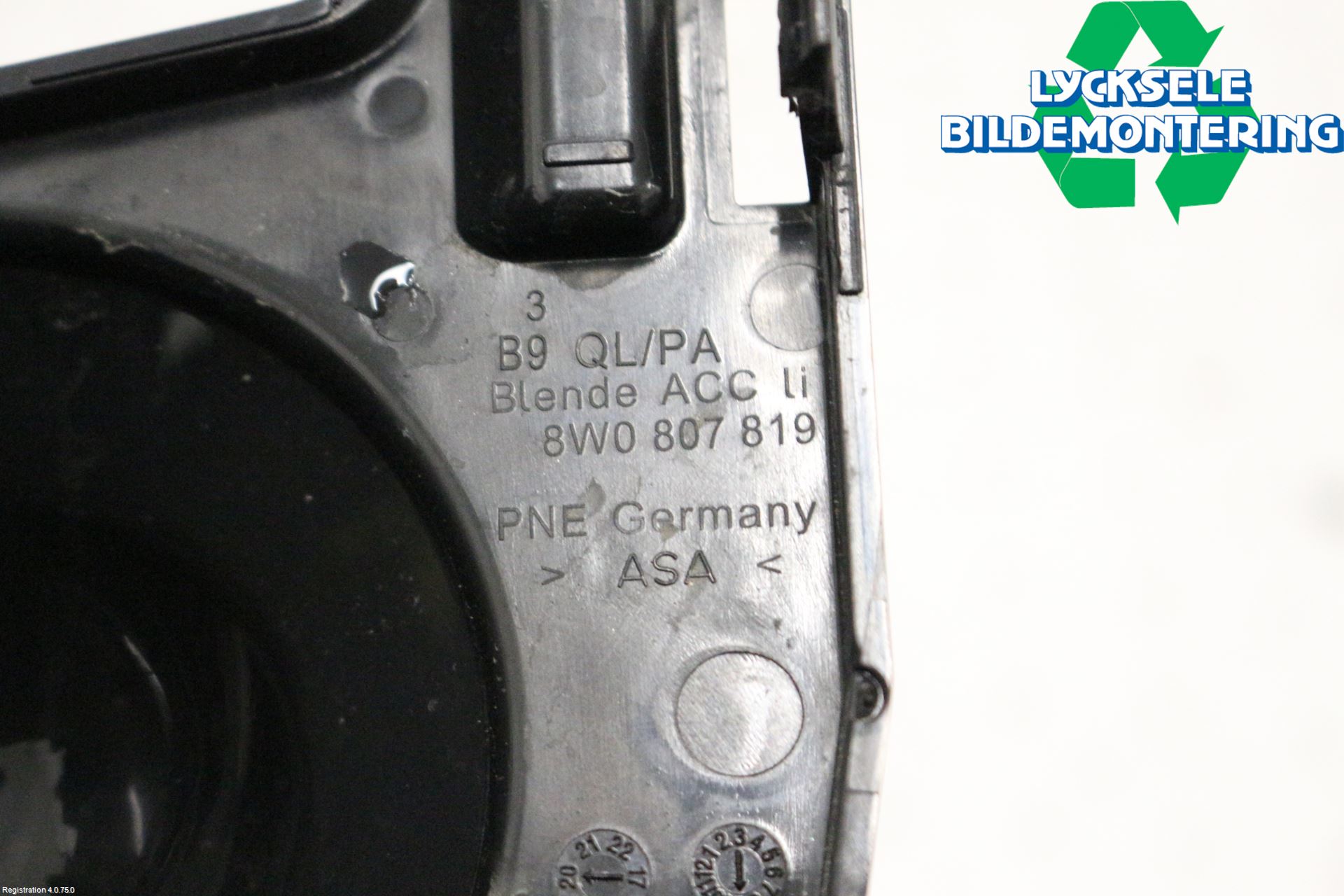 Audi A5 17- Dimljussarg Fram