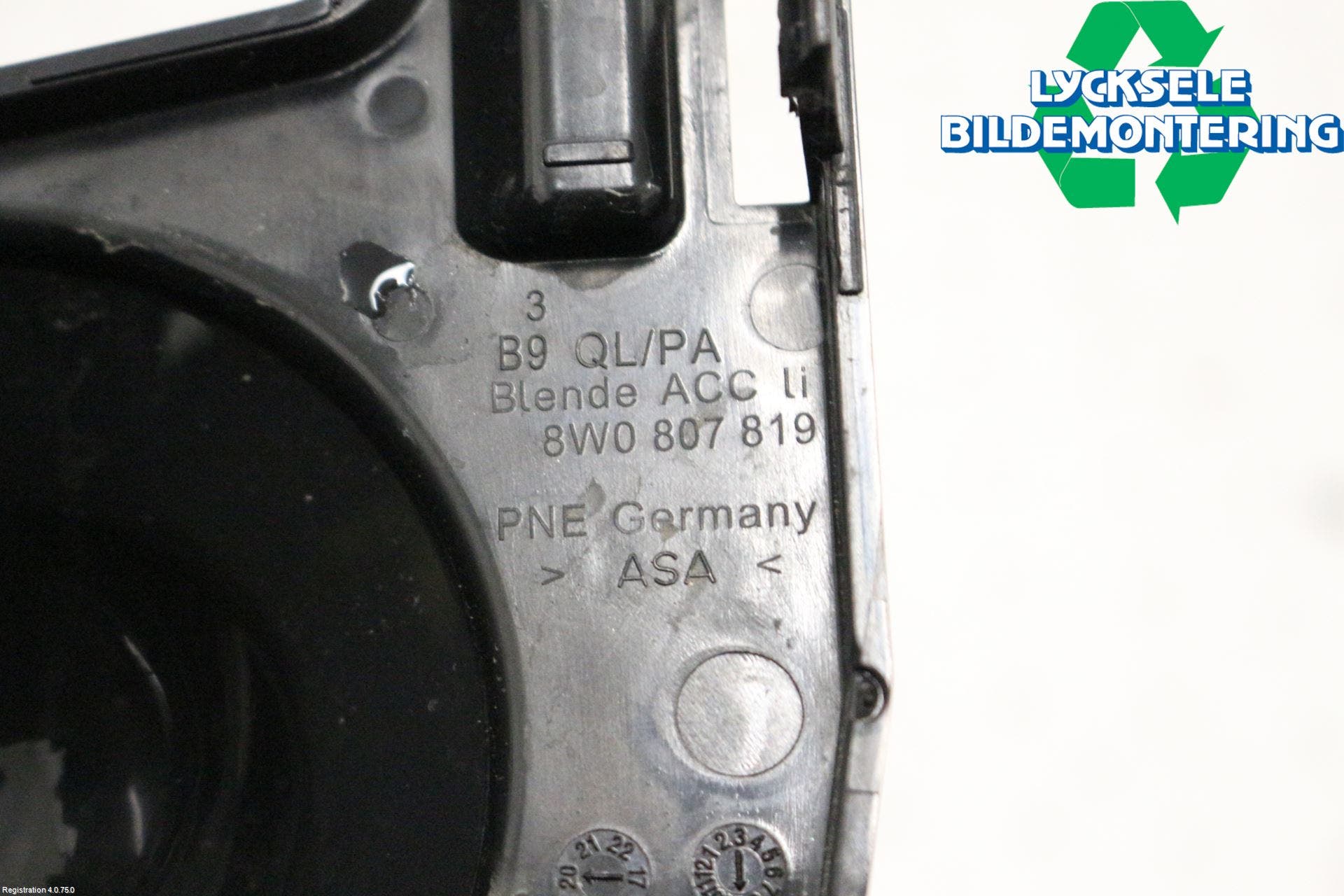 Audi A5 17- Dimljussarg Fram