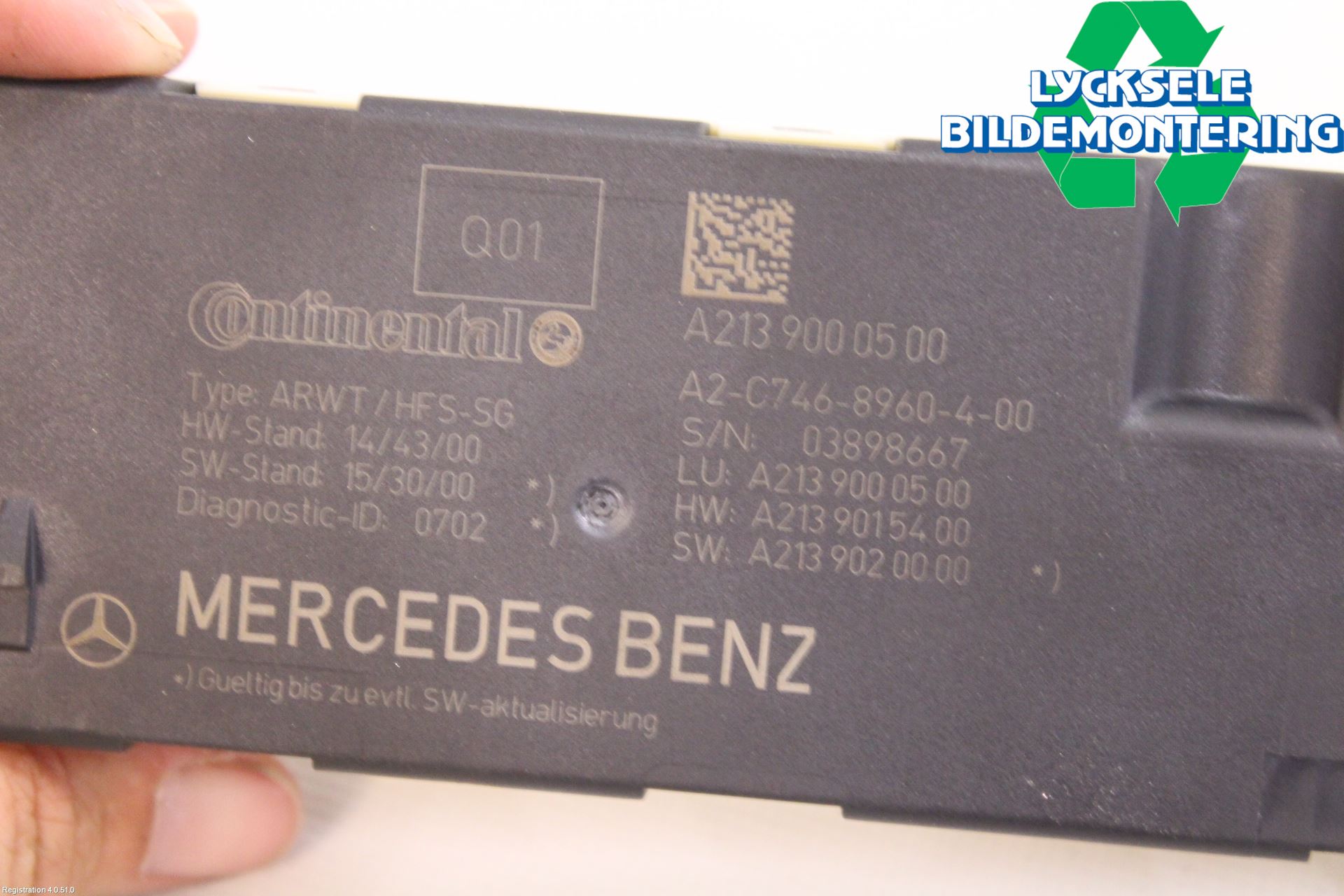Mercedes-Benz MB C-KLASS (W205) 14-21 Styrenhet Baklucka