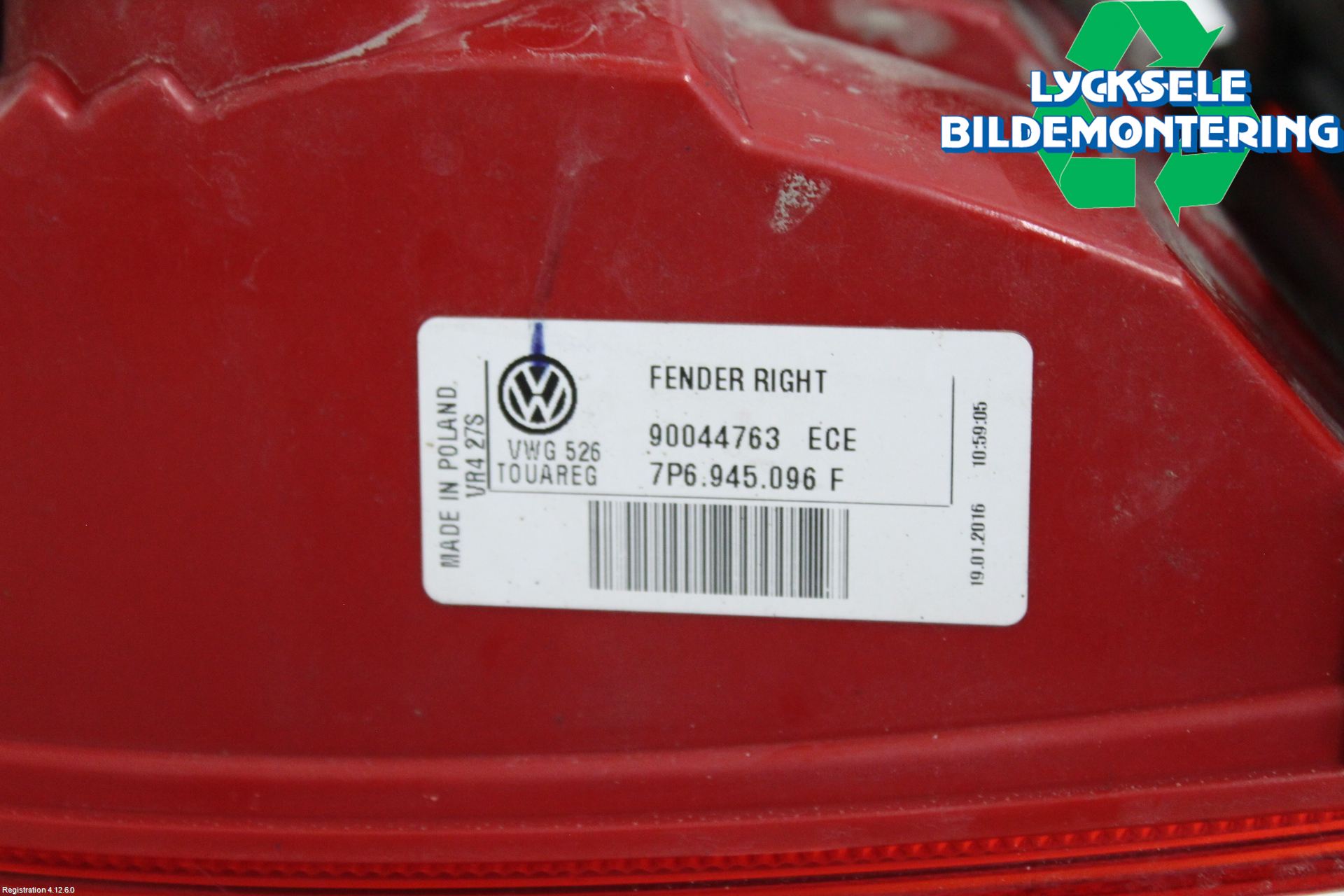 Volkswagen VW TOUAREG 7P 11-18 Bakljus Höger