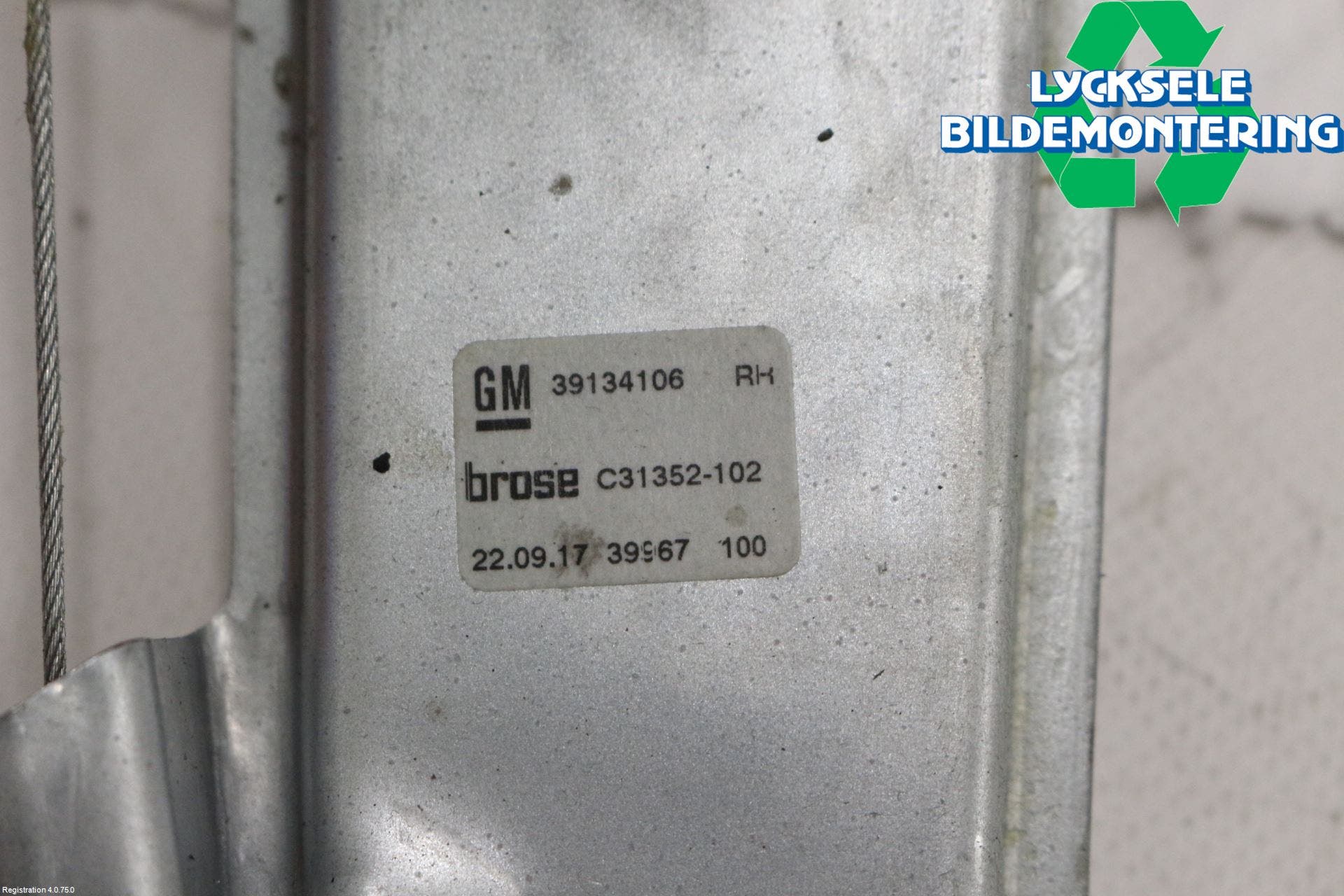 Opel ASTRA K 16-22 Fönsterhiss El Kompl