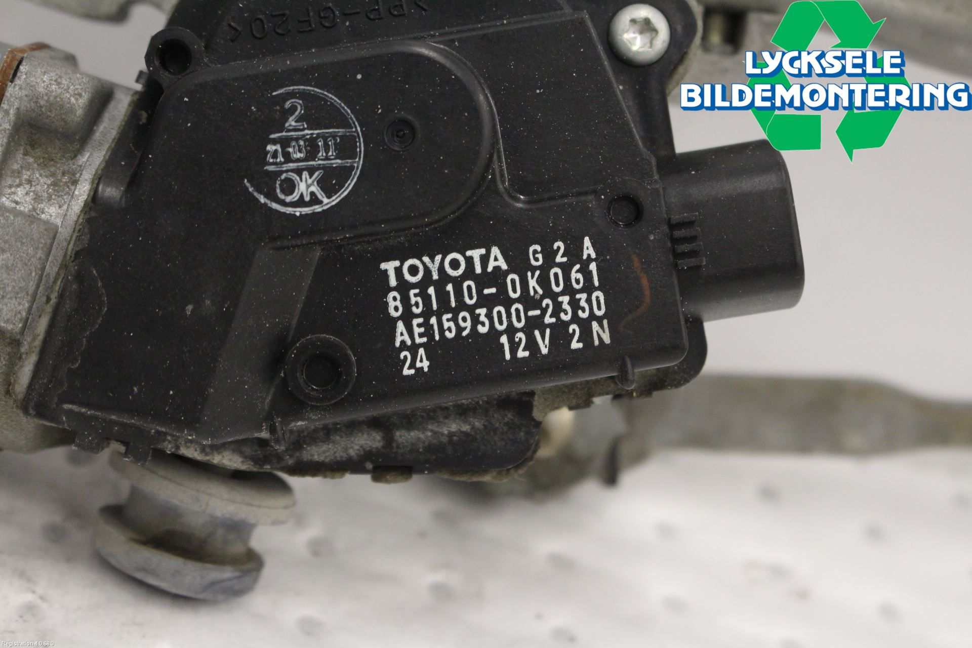 Toyota HILUX 05-16 Torkarmekanism Vindruta