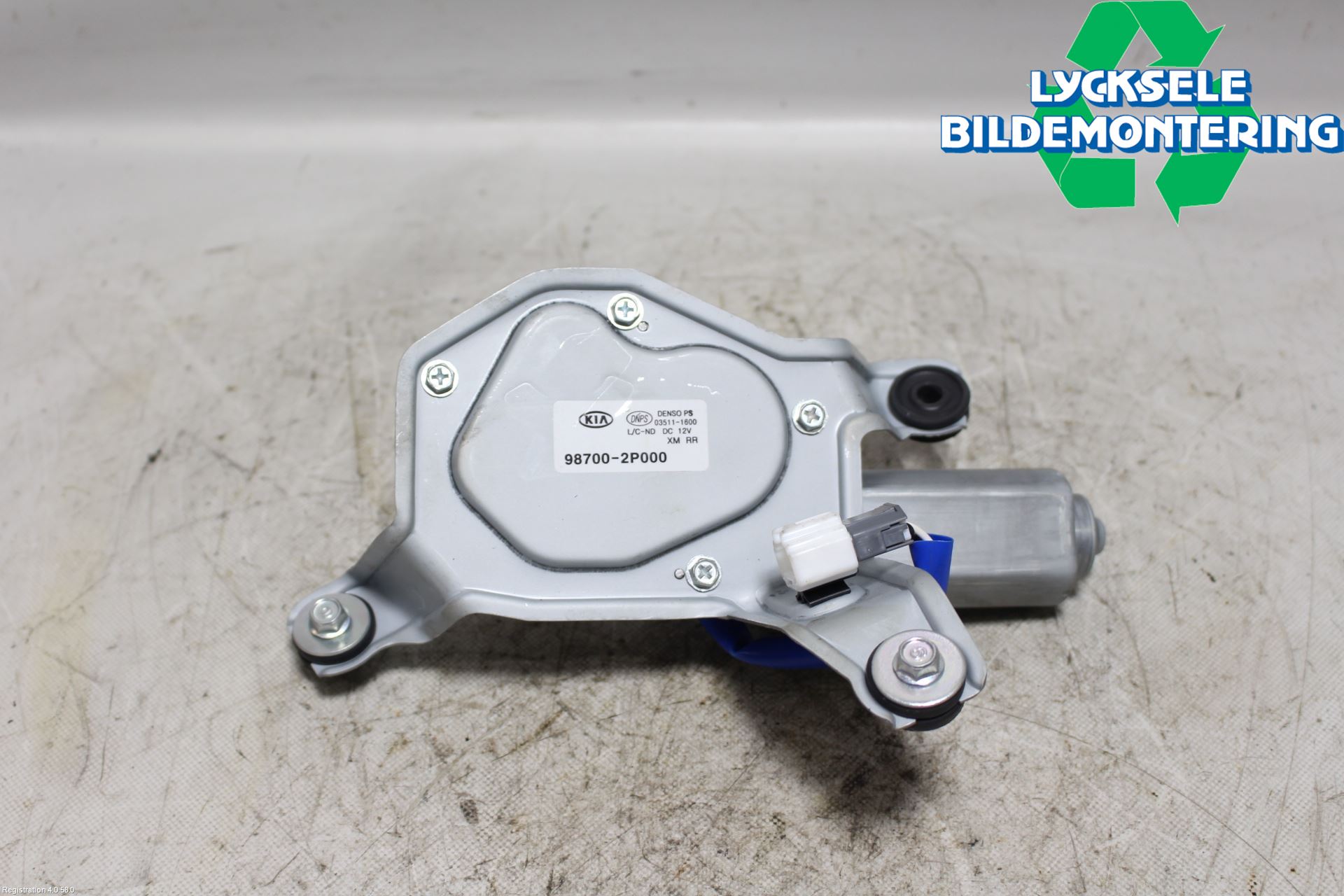 Kia SORENTO 10-14 Torkarmotor Baklucka