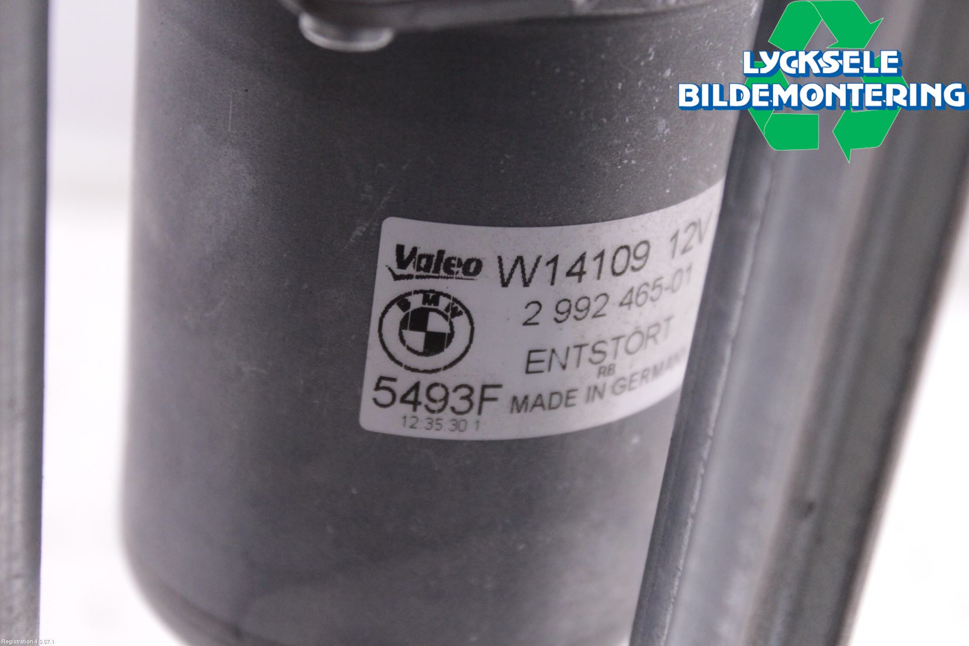 BMW X1 E84 10-15 Torkarmekanism Vindruta