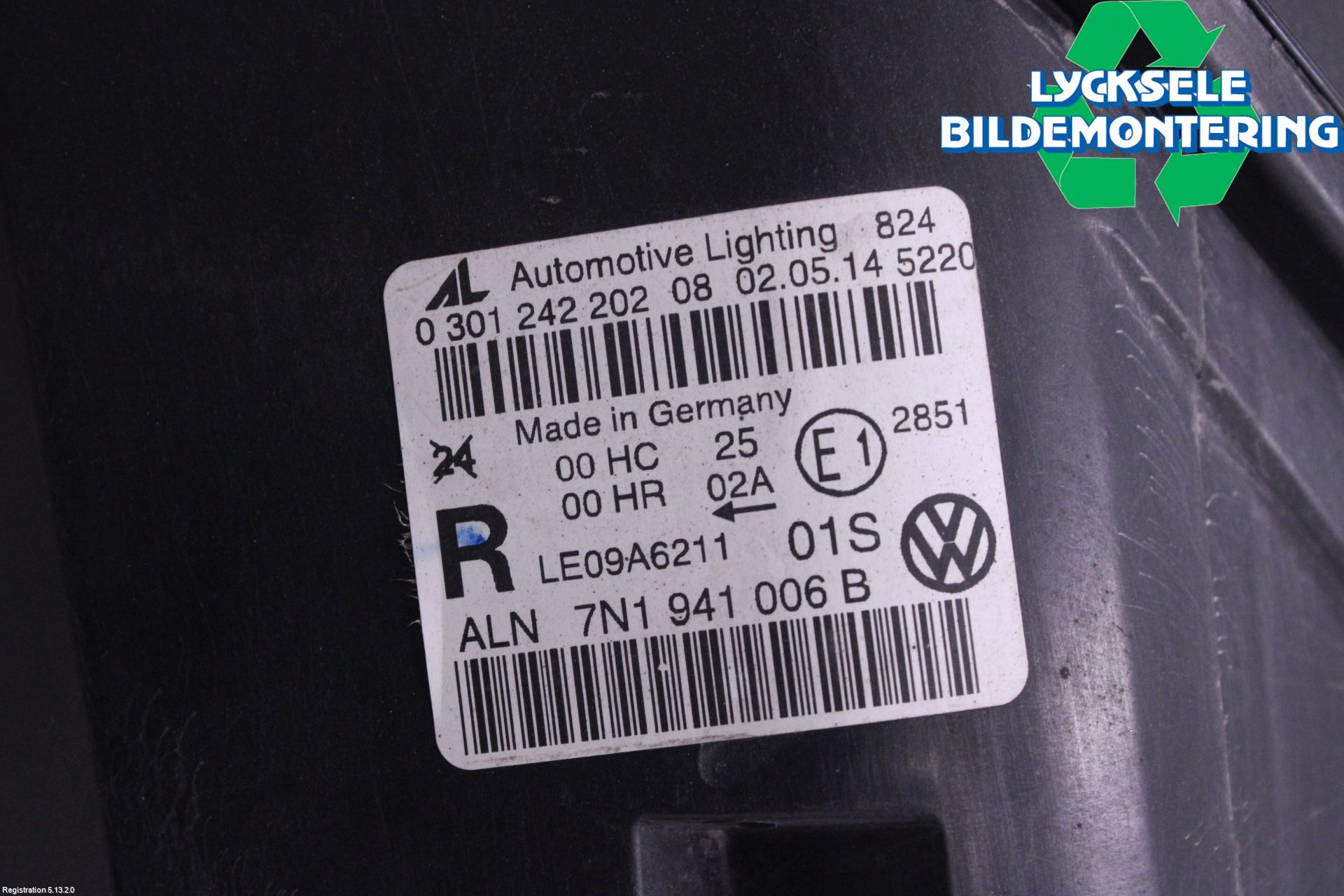 Volkswagen VW SHARAN 11- Strålkastare Höger