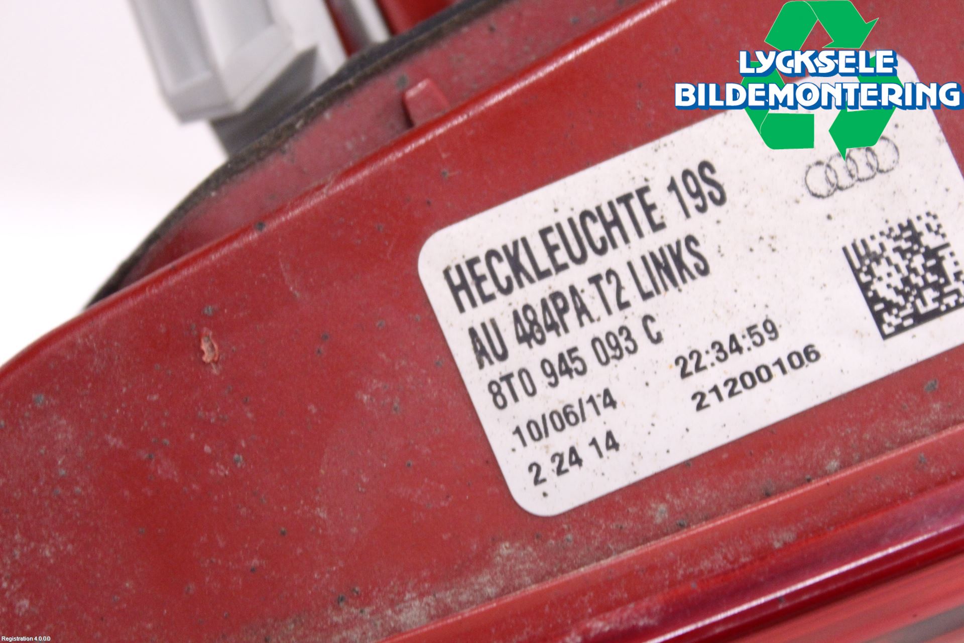 Audi A5 07-16 Bakljus Lucka Vä