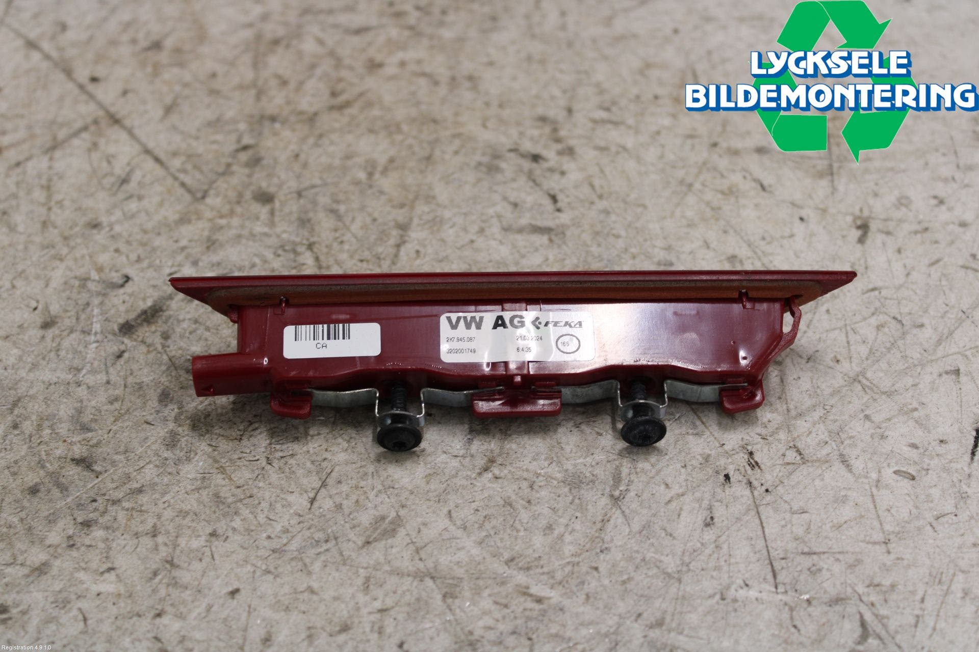 Volkswagen VW CADDY 11-15 Bromsljus Bakruta