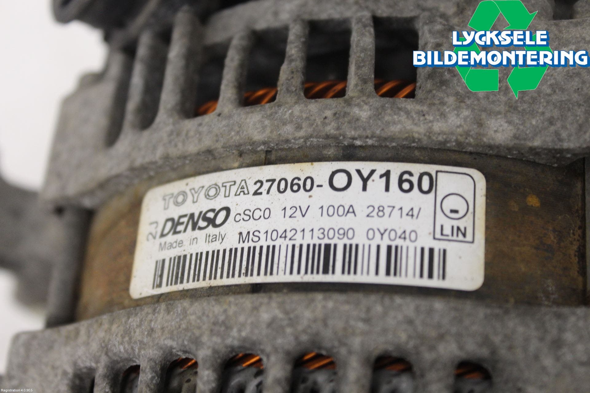 Toyota YARIS XP130 15-20 Generator