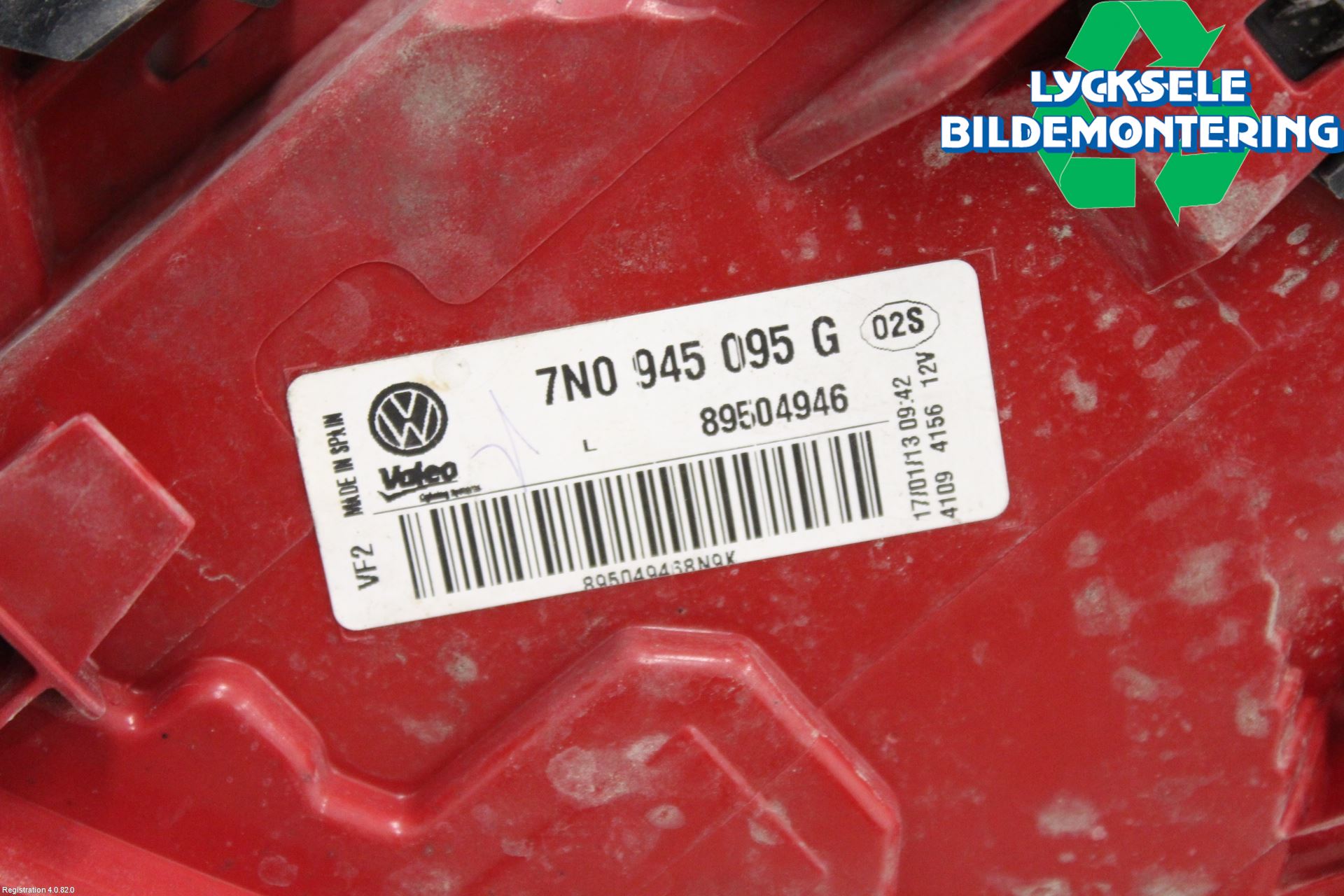 Volkswagen VW SHARAN 11- Bakljus Vänster