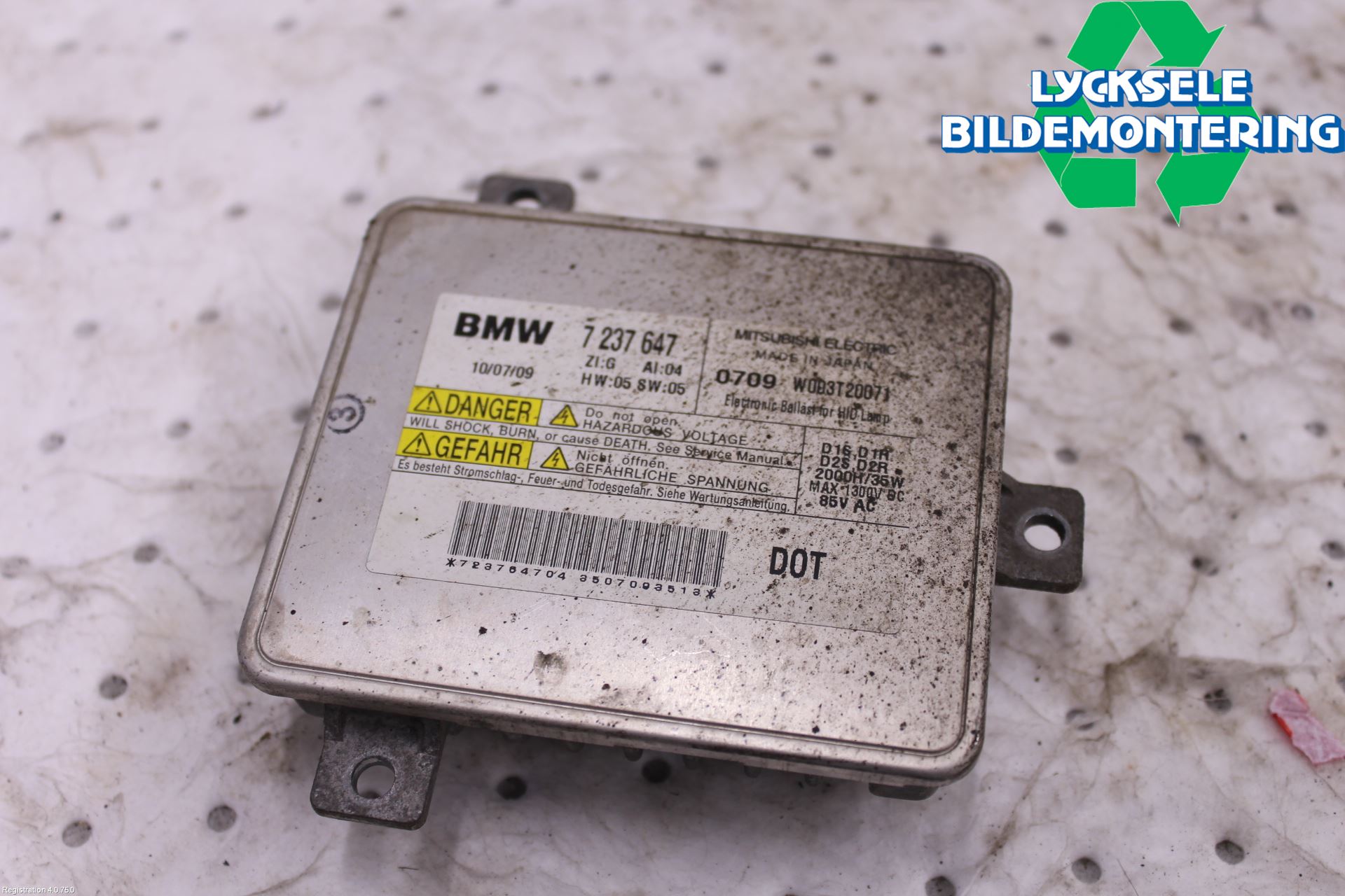 BMW X1 E84 10-15 Styrenhet Strålkastare