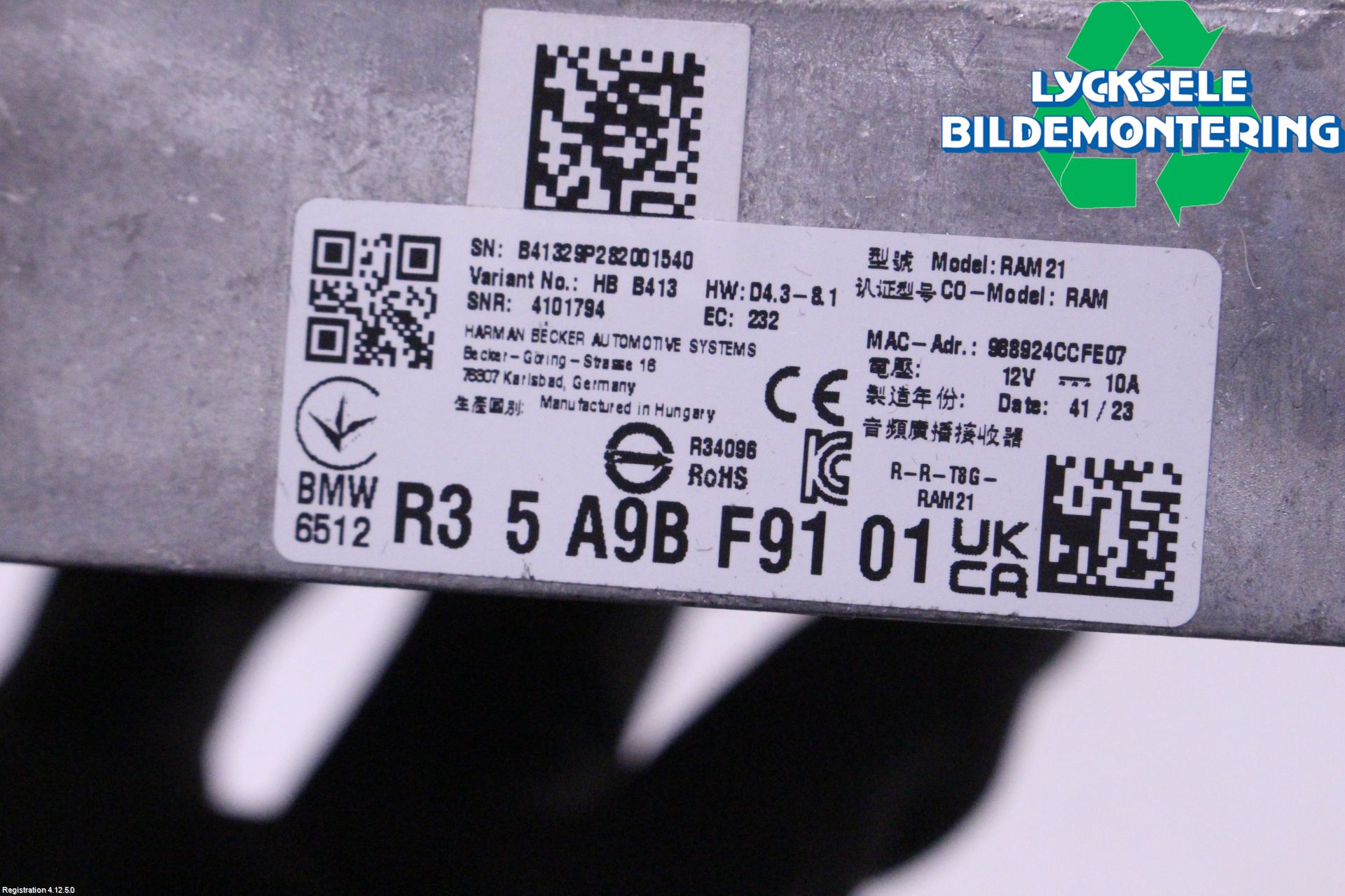 BMW 5 G30/G31/F90 17-23 Radio Övrigt