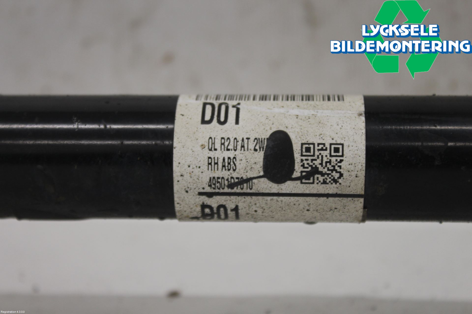 Kia SPORTAGE (QL) 16-21 Drivaxel Fram Höger