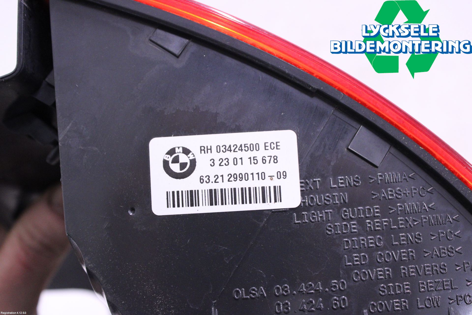 BMW X1 E84 10-15 Bakljus Höger