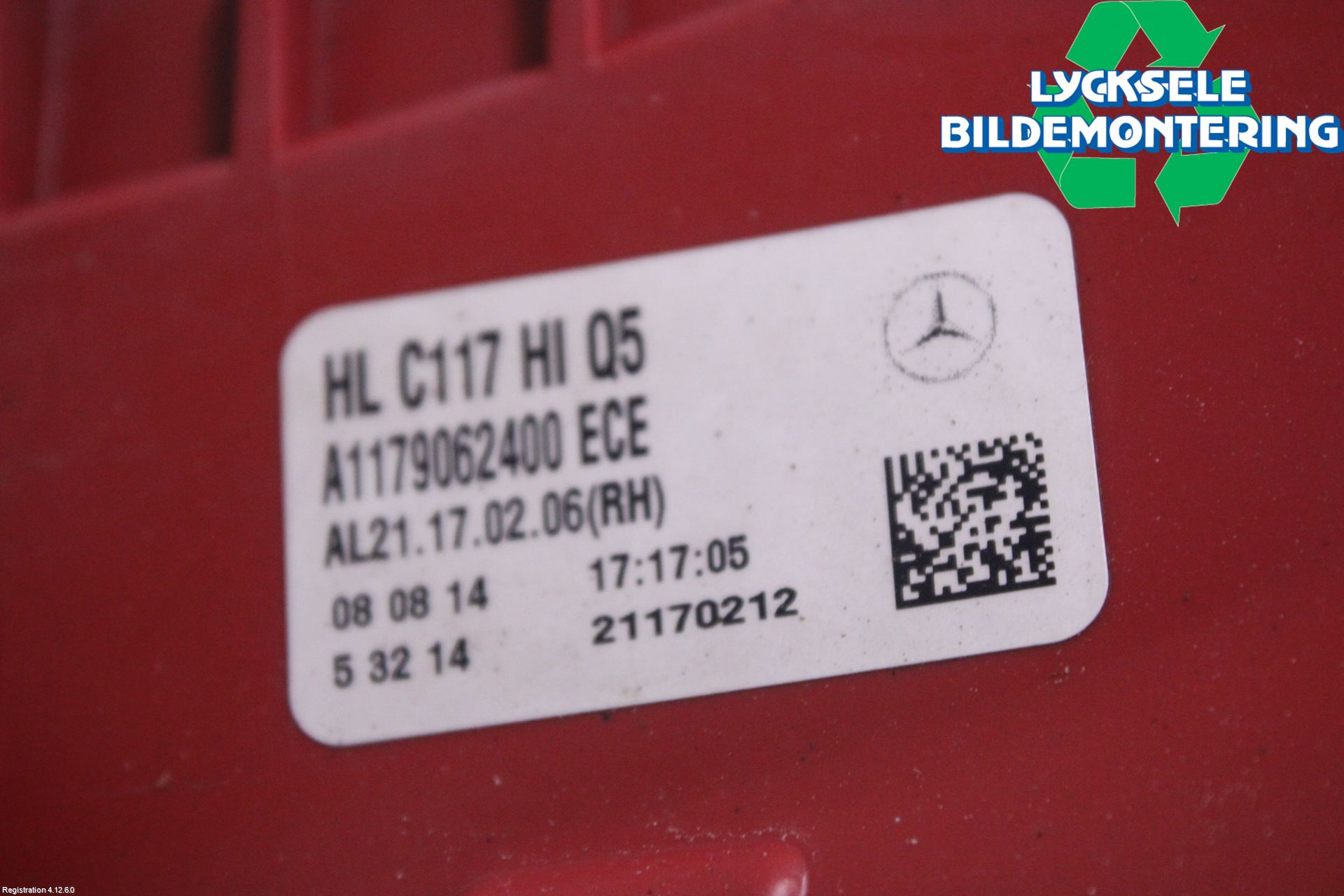 Mercedes-Benz MB CLA-KLASS (C117/X117) 13-19 Bakljus Höger