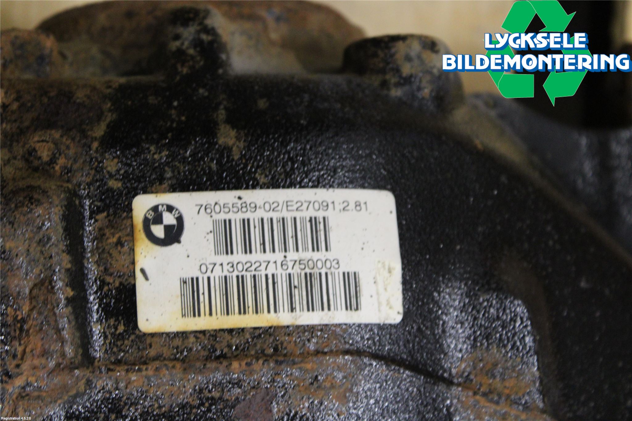 BMW 3 F30/F31/F80 12-19 Bakväxel-Diff