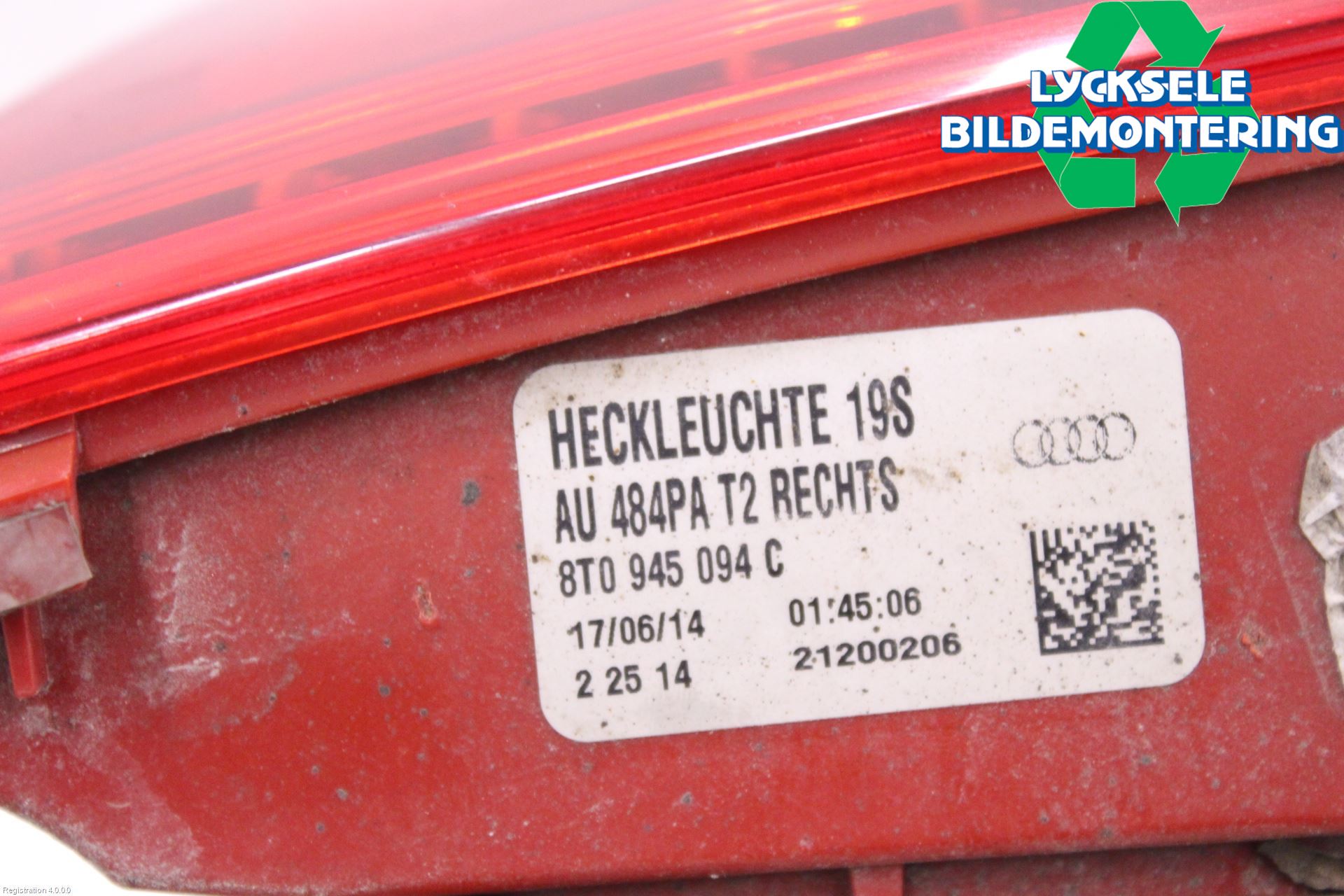 Audi A5 07-16 Bakljus Lucka Hö