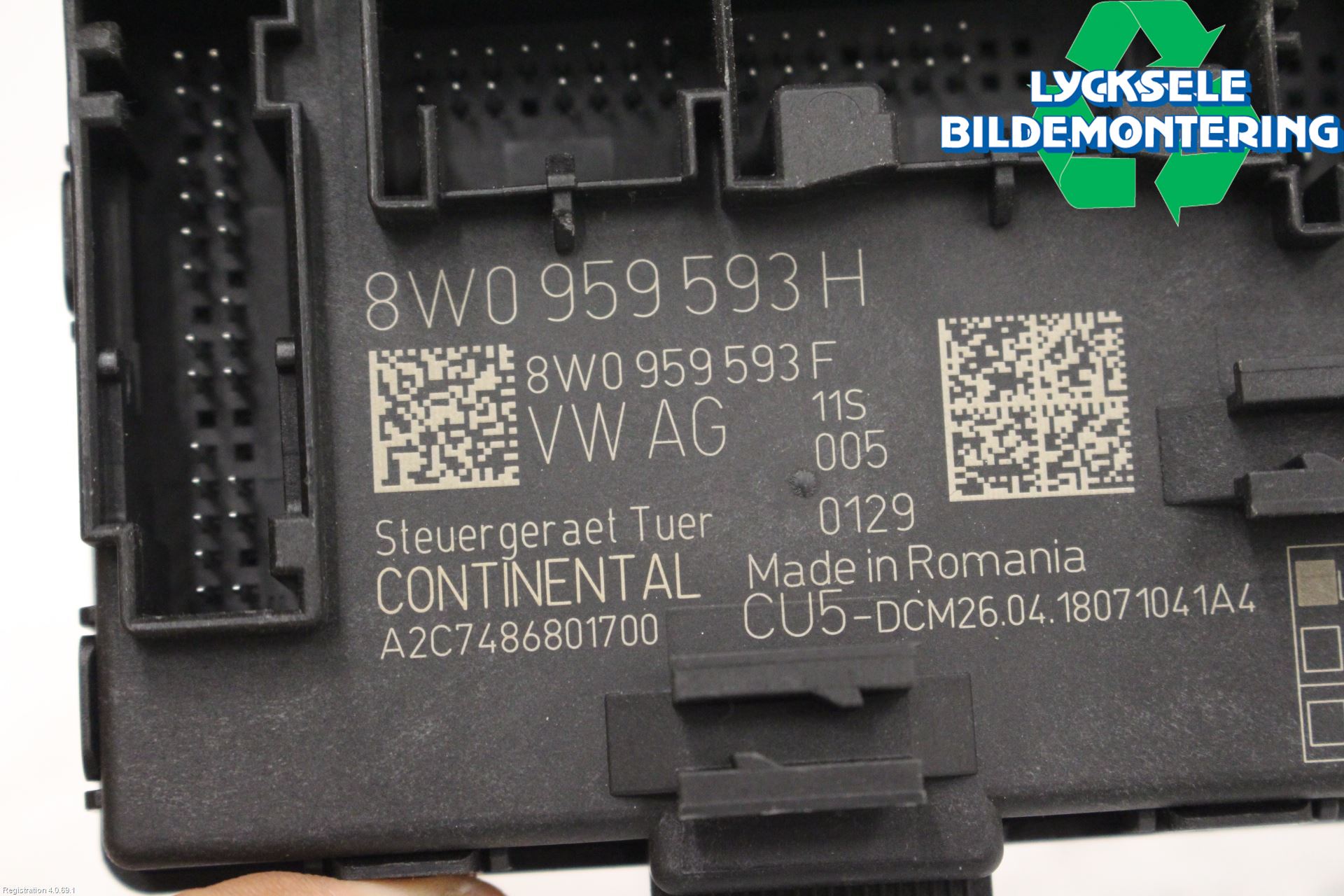 Audi A4/S4 B9 16-19 Styrenhet Dörr