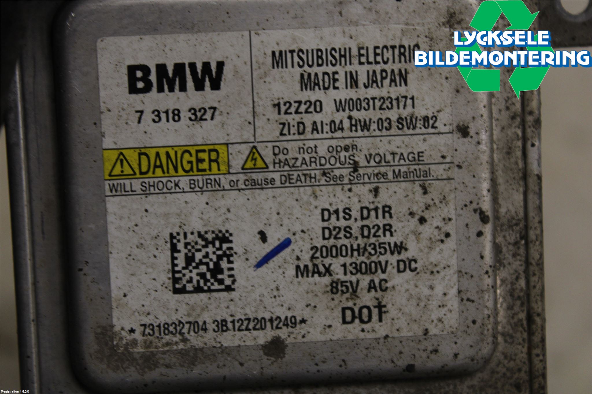 BMW X1 E84 10-15 Styrenhet Strålkastare