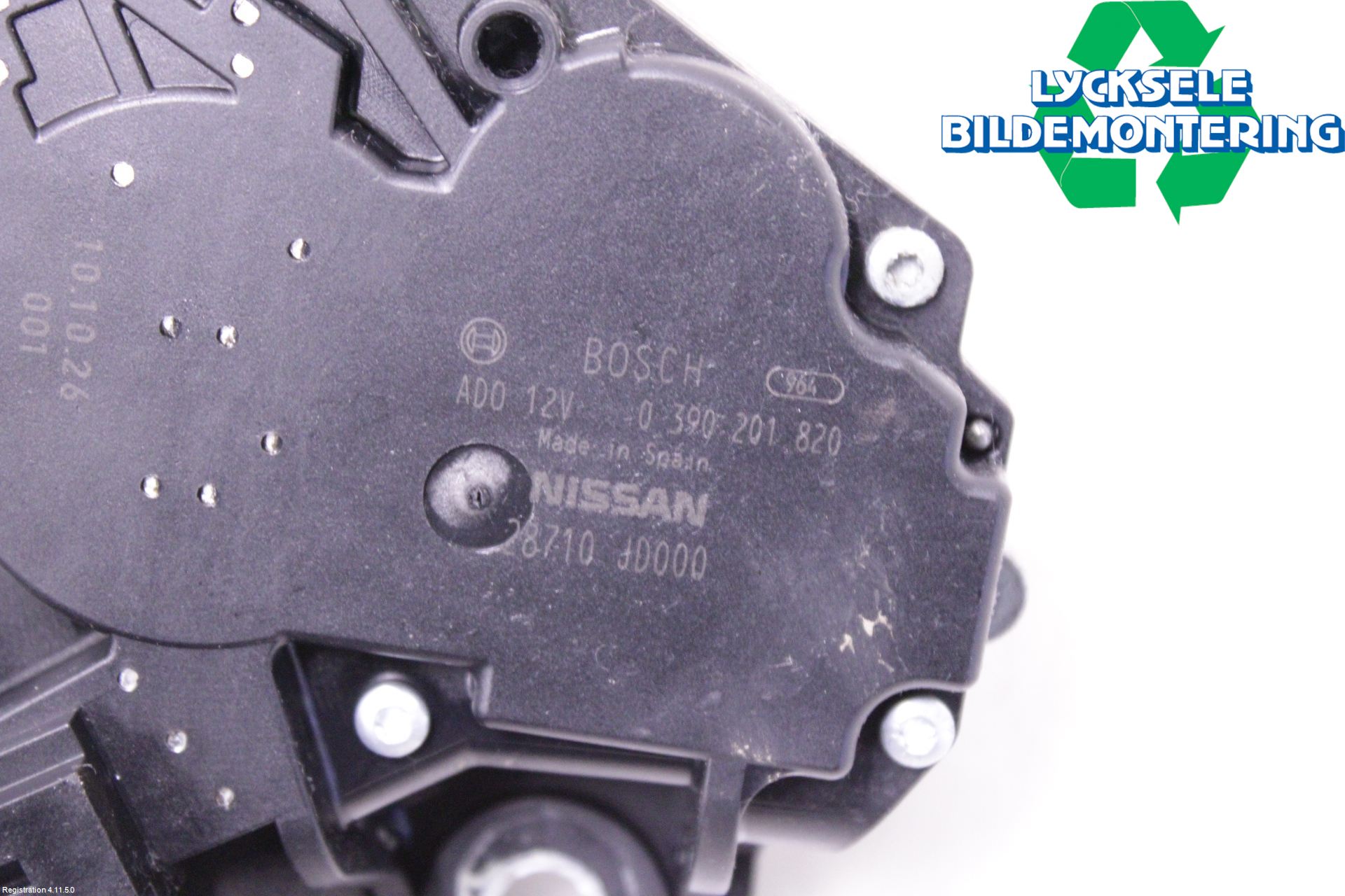 Nissan QASHQAI 10-14 Torkarmotor Baklucka