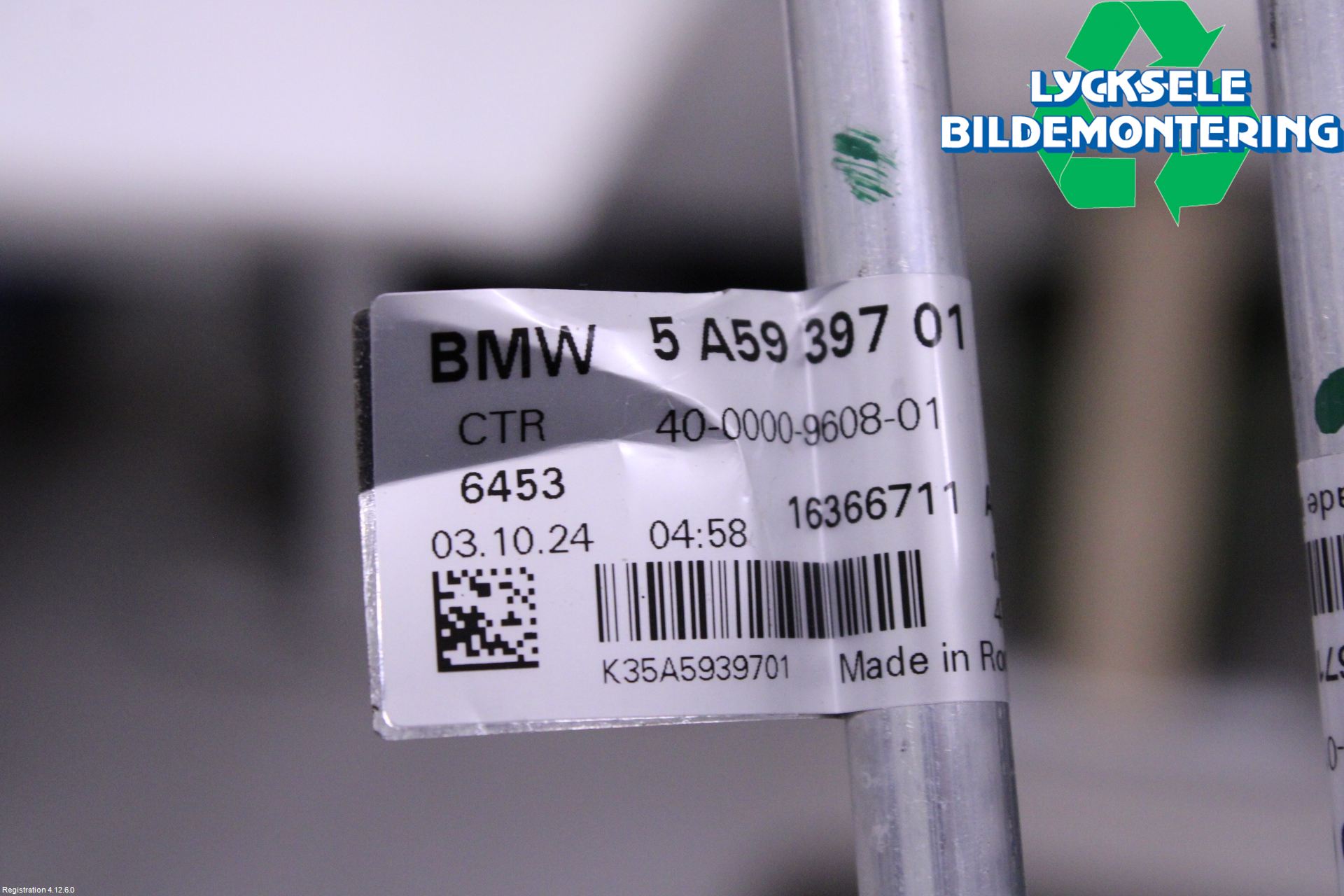 BMW 3 G20/G21/G80/G81 19- Ac Slang-Rör