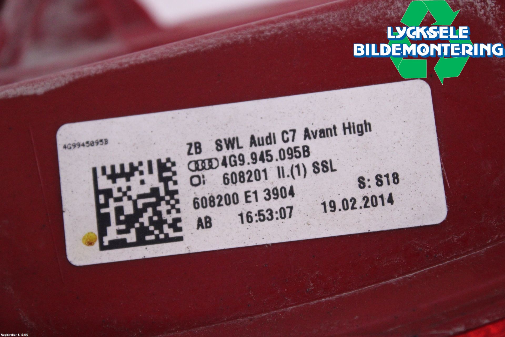 Audi A6 ALLROAD 12-18 Bakljus Vänster