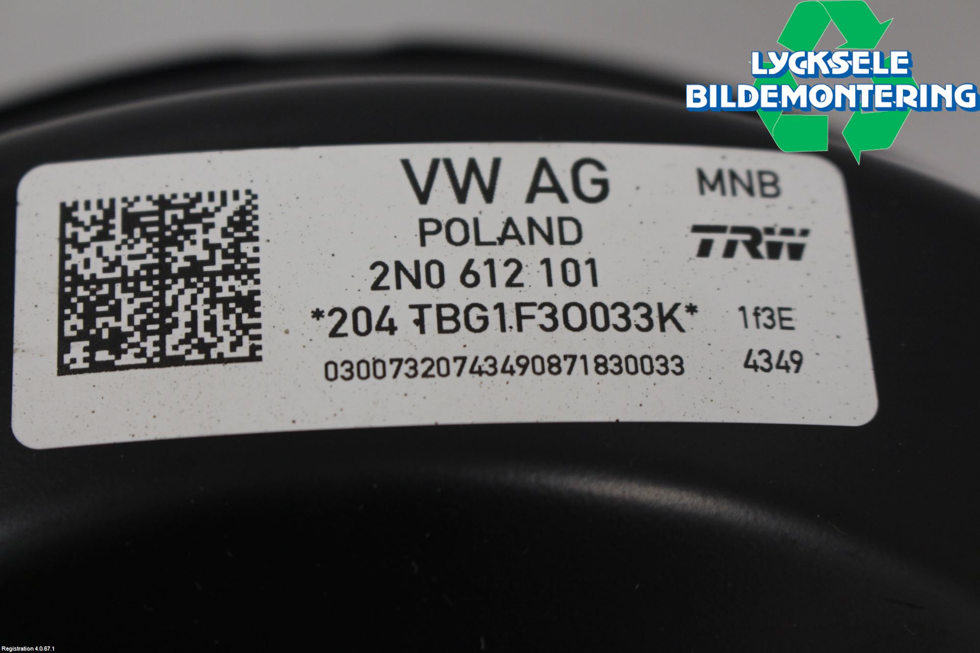 Volkswagen VW CRAFTER II / E-CRAFTER 17- Bromsservo