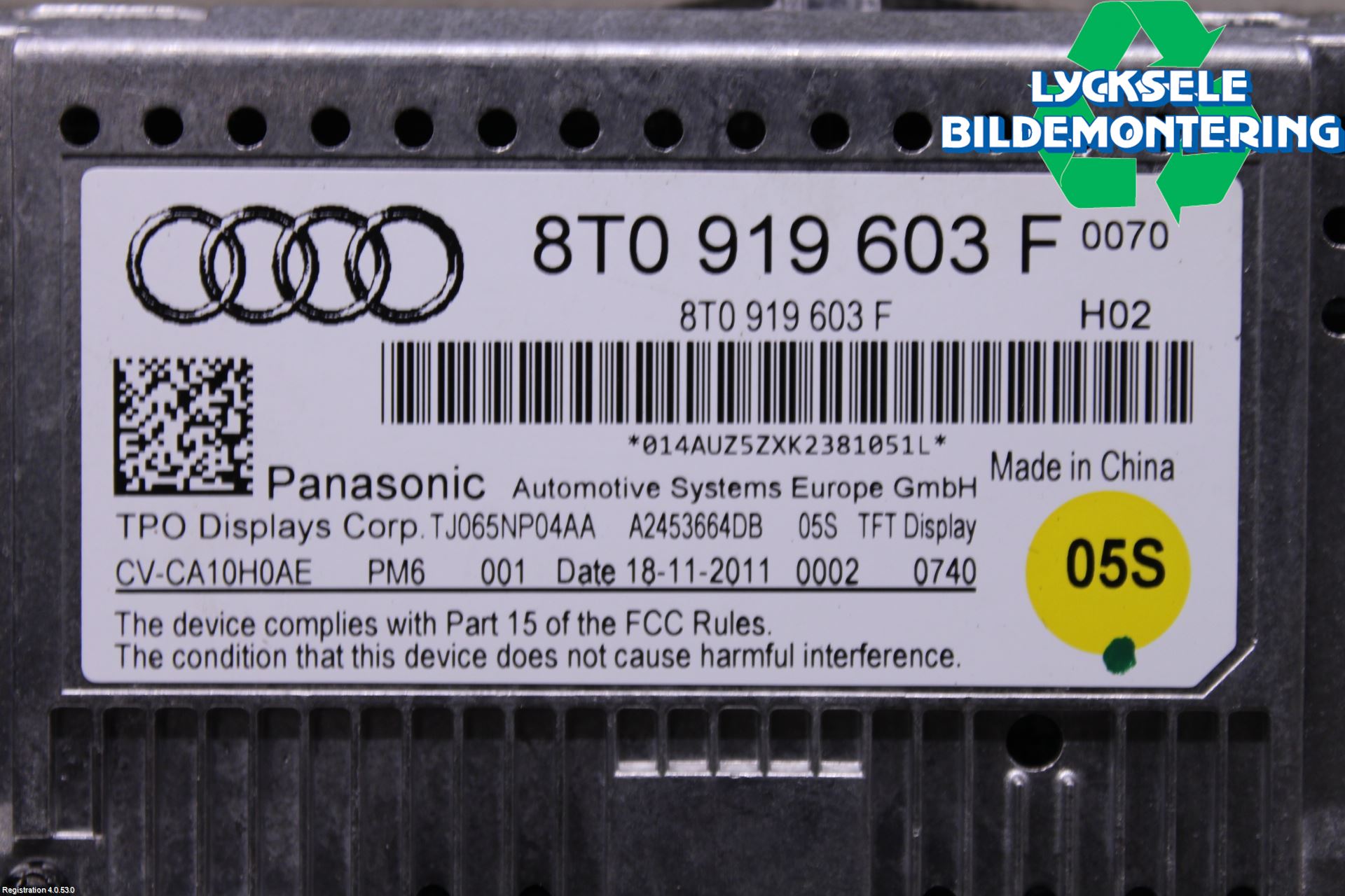 Audi A4 12-15 Bildskärm