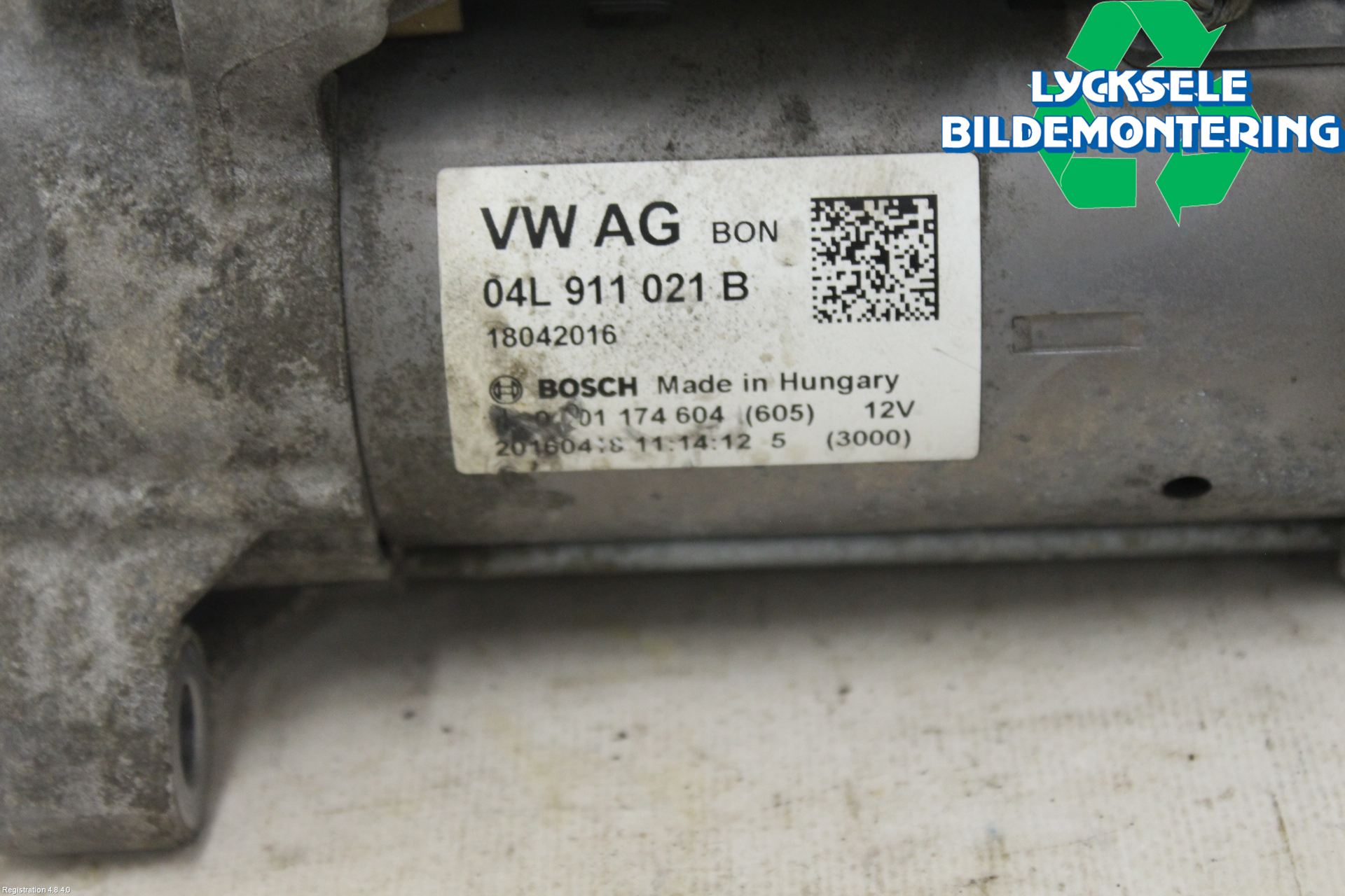 Audi A4/S4 B9 16-19 Startmotor Diesel