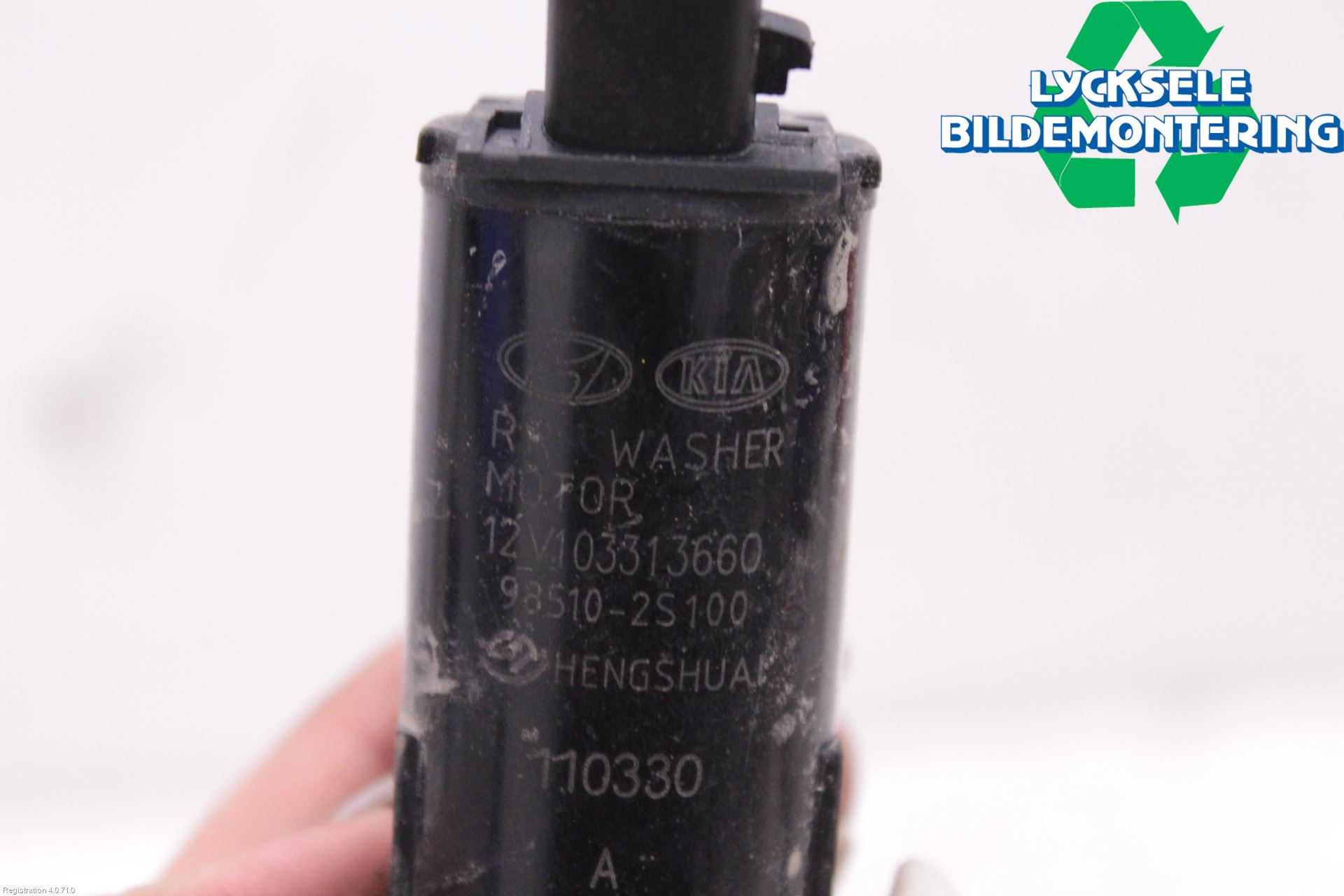 Kia SPORTAGE (SL) 11-15 Spolarpump Baklucka