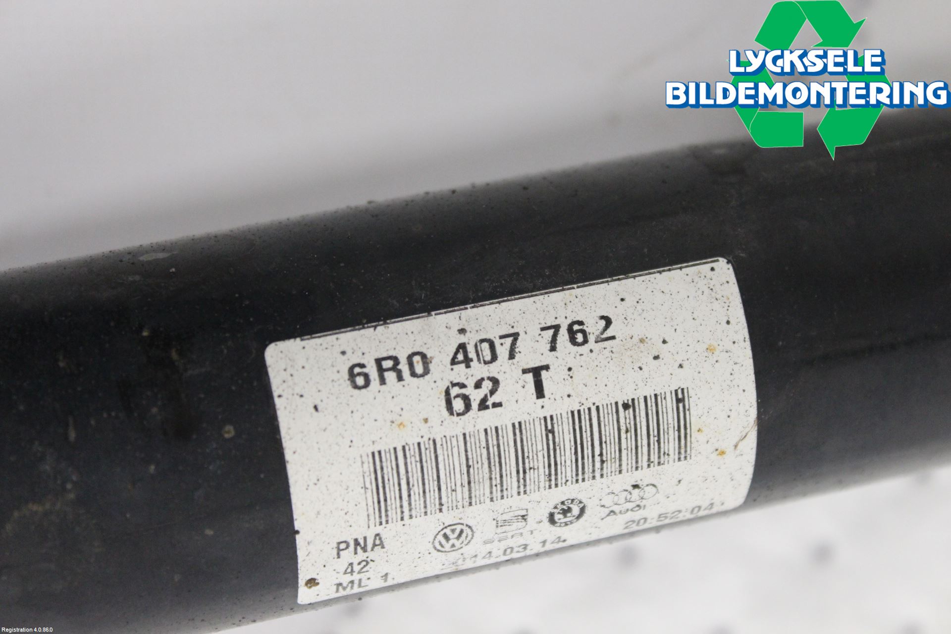 Volkswagen VW POLO 10-17 Drivaxel Fram Vänster