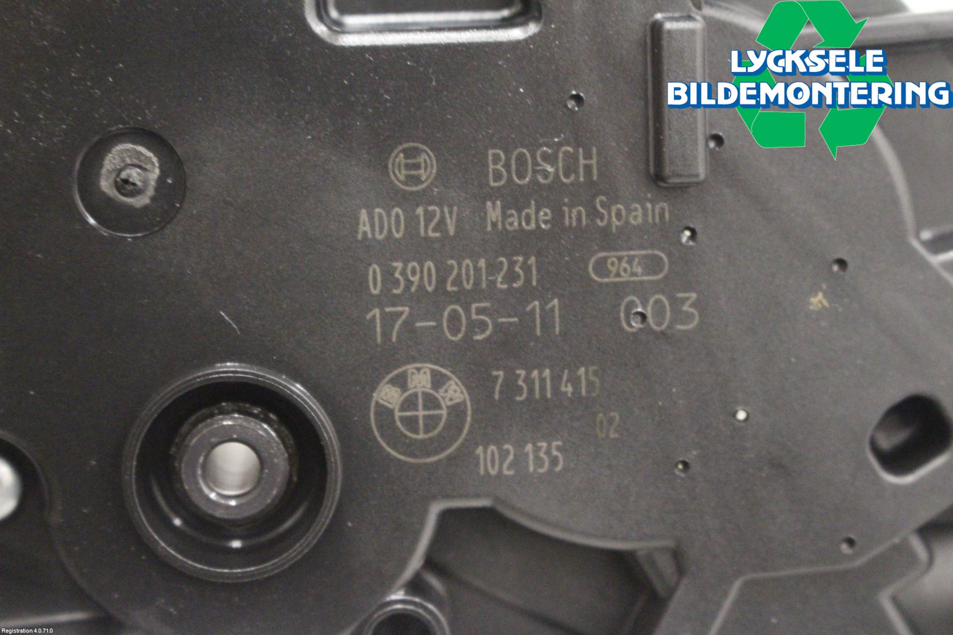 BMW 3 F30/F31/F80 12-19 Torkarmotor Baklucka