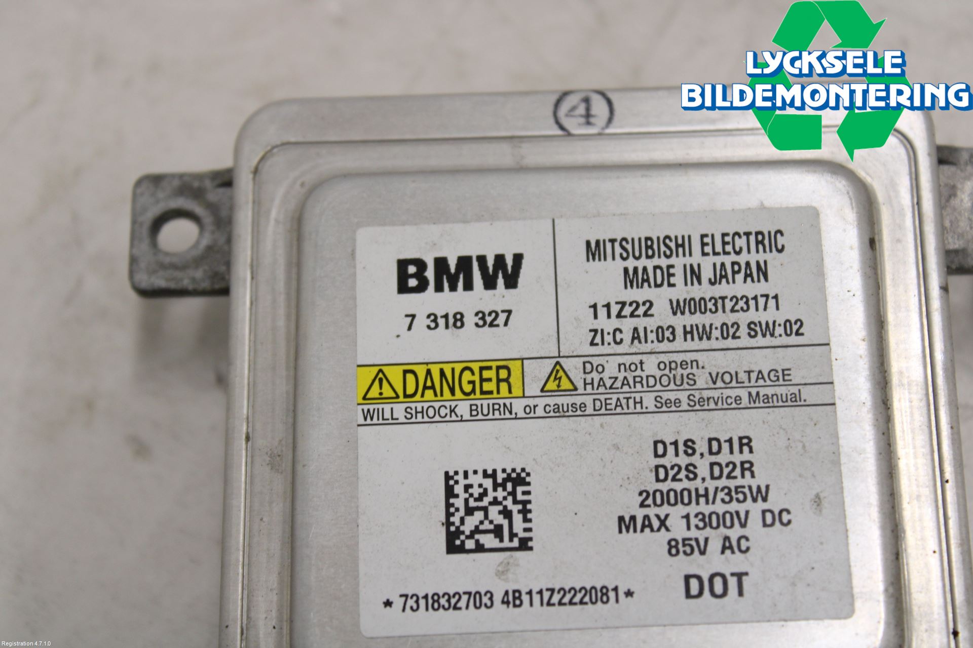 BMW 5 F10/F11/F18 09-17 Styrenhet Strålkastare