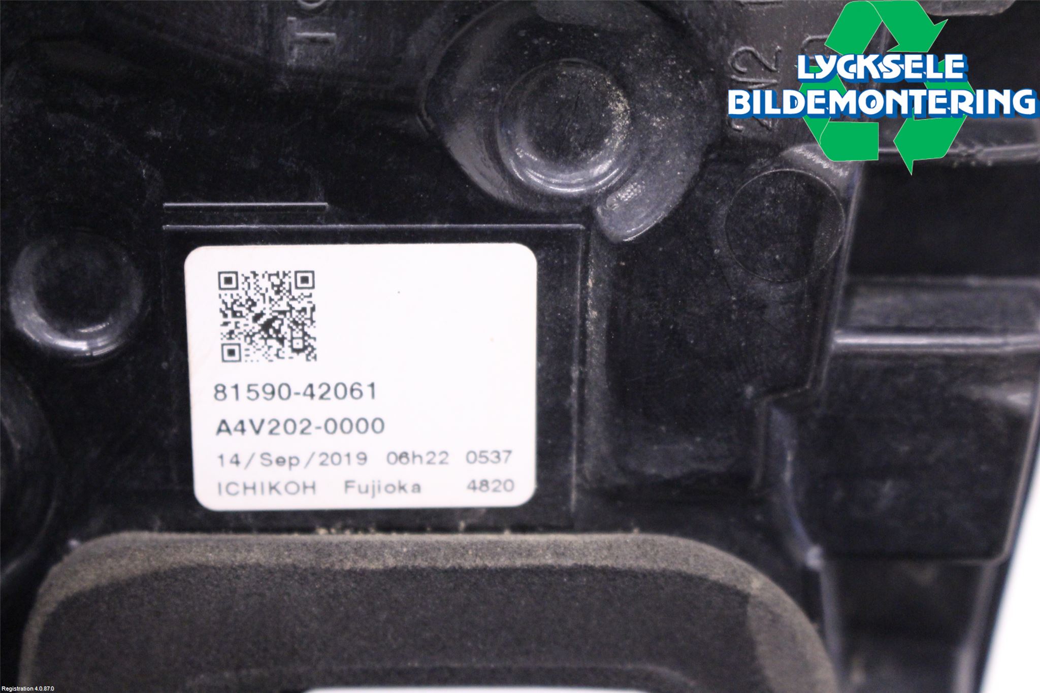 Toyota RAV4 19- Bakljus Lucka Vä