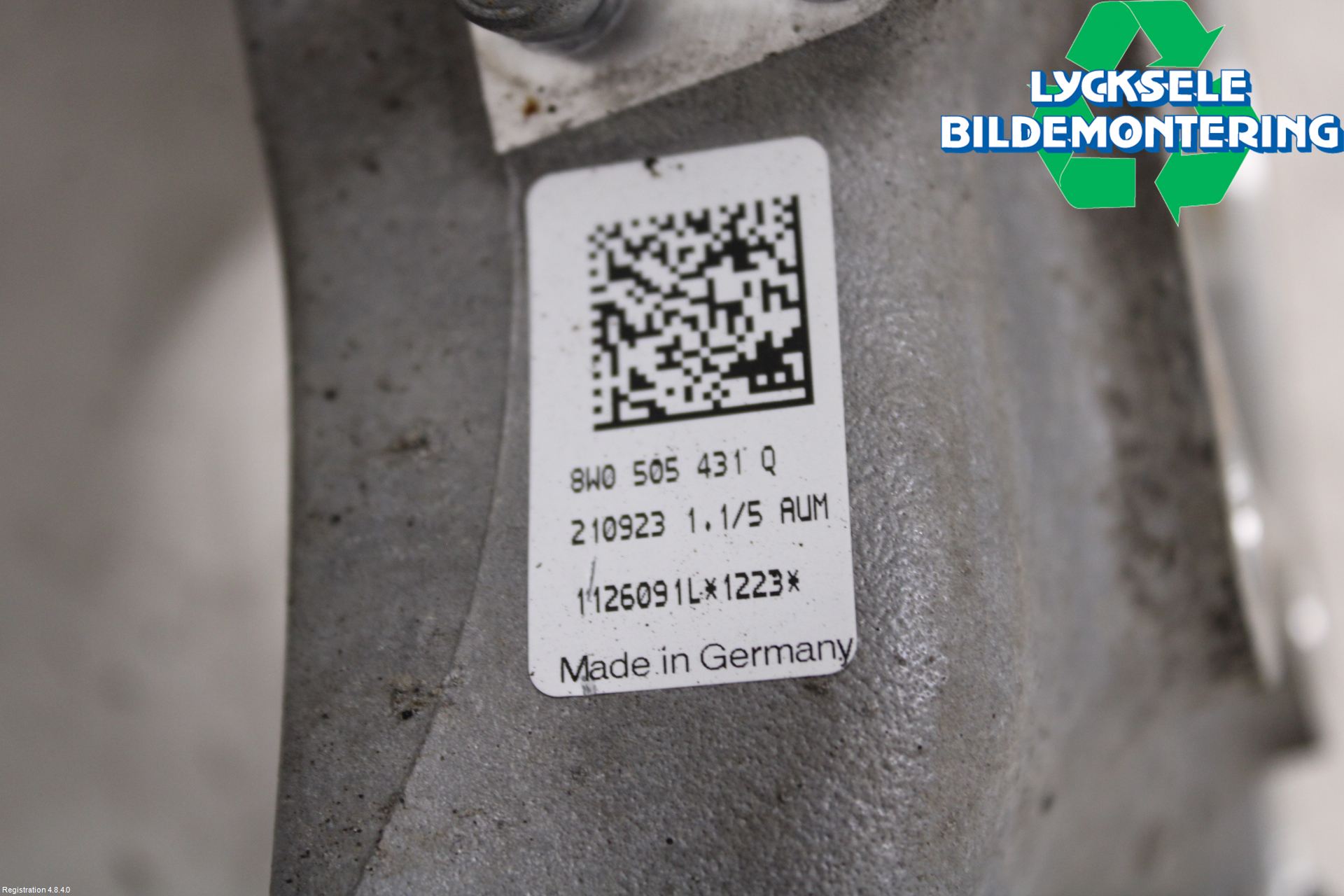 Audi A4/S4 B9 20- Hjullagerhus-Spindel Vä B