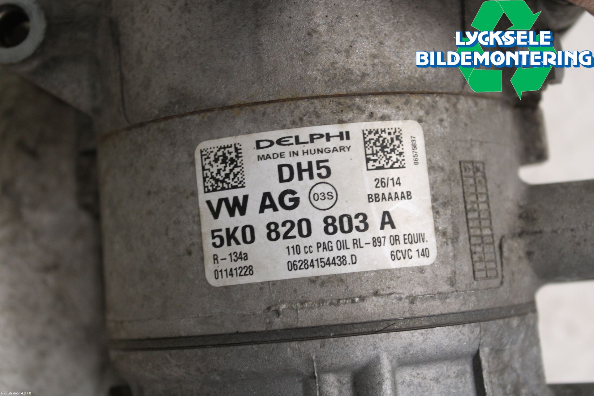 Volkswagen VW PASSAT 11-14 Ac Kompressor